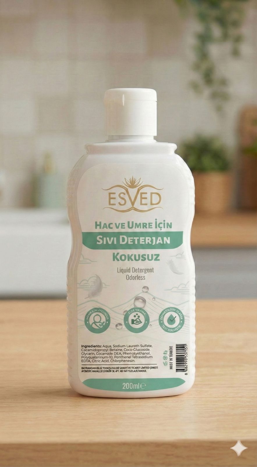 Esved Kokusuz Sıvı Deterjan 200 ml – Hac ve Umre İçin Özel Üretim