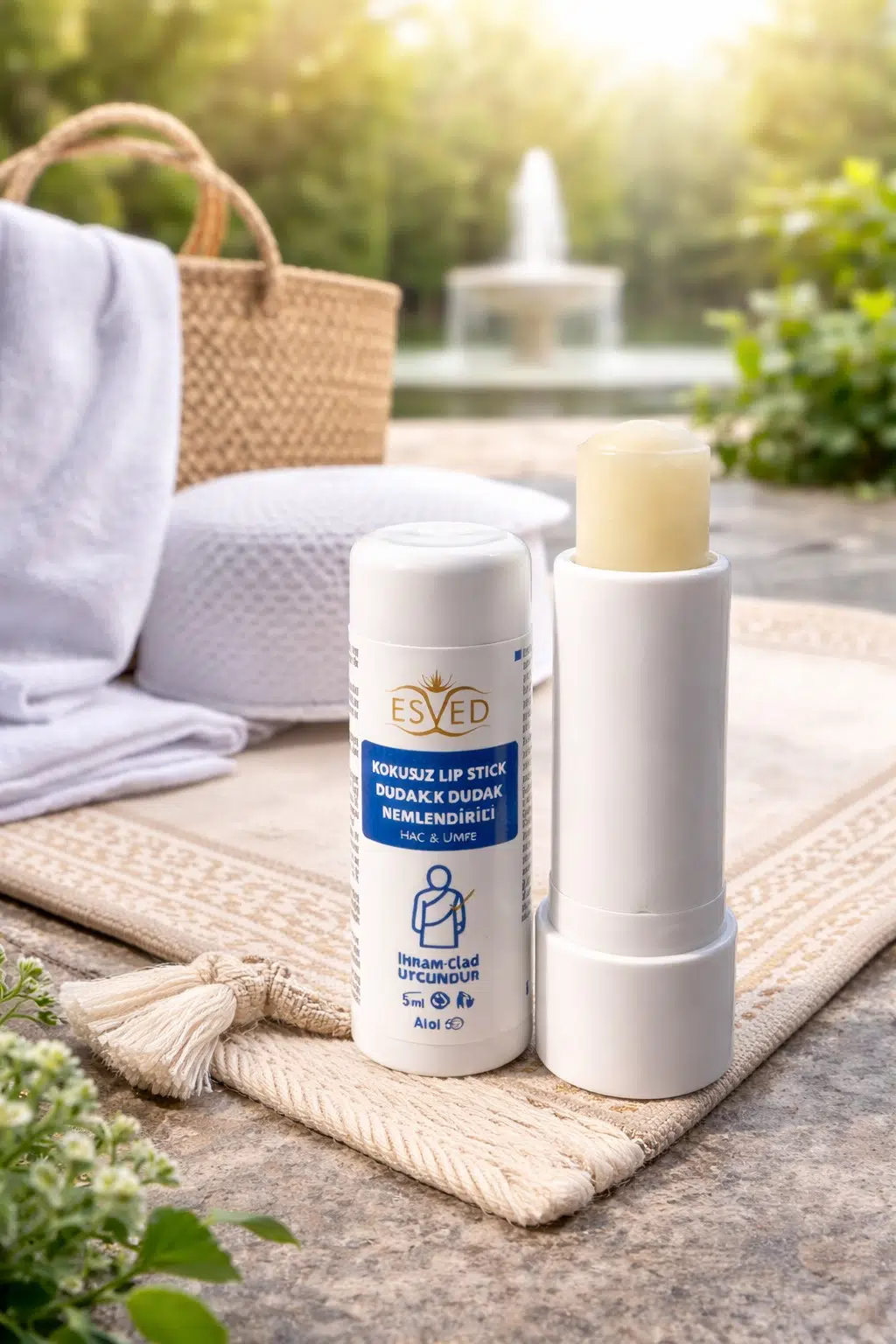 Kokusuz Lip Stick Dudak Nemlendirici | Hac & Umre İhram Kullanımına Uygun