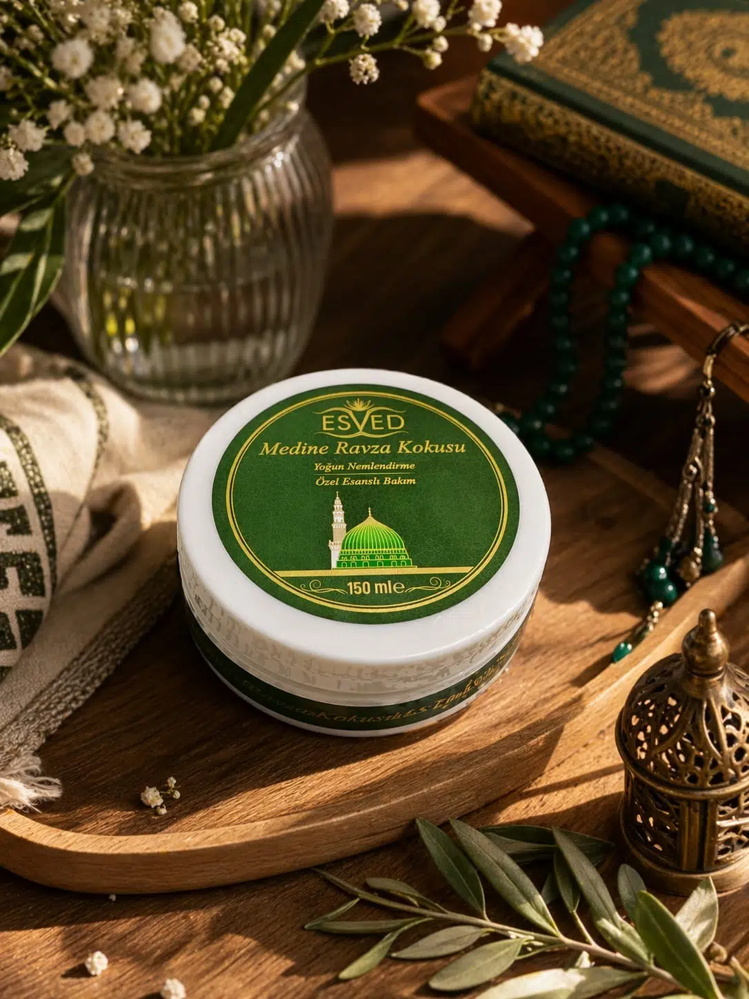 ESVED Ravza Kokulu Yoğun Nemlendirici Krem 150 ml – Kalıcı Esans, Hızlı Emilim, El & Vücut Bakımı