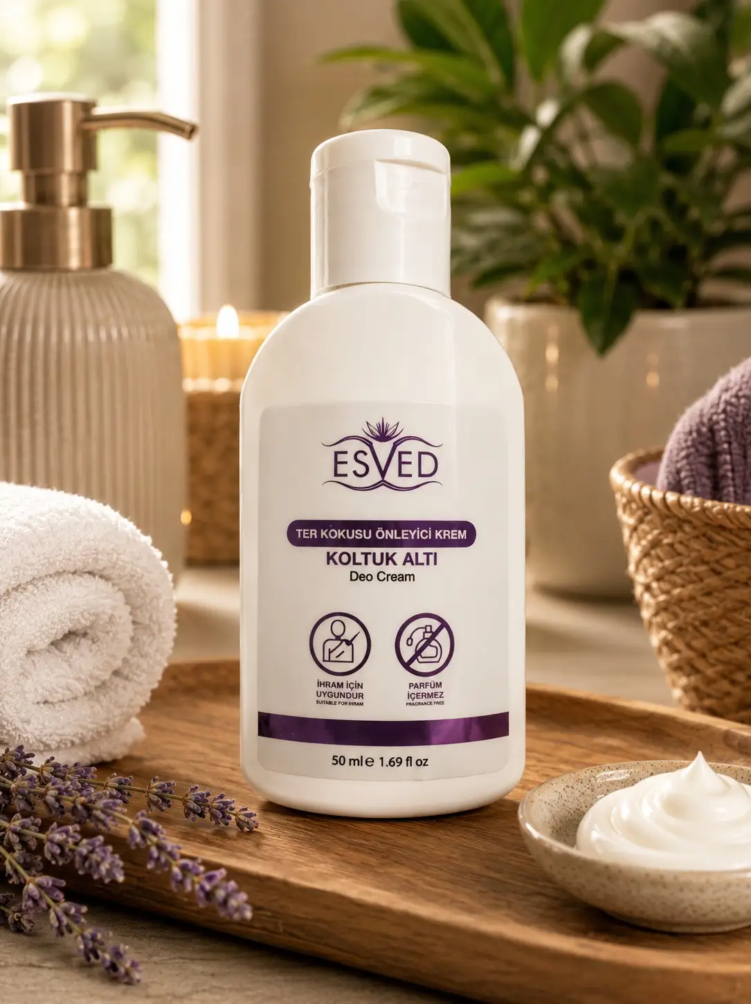 Esved Kokusuz ve Alkolsüz Koltuk Altı Deo Krem 50 ML