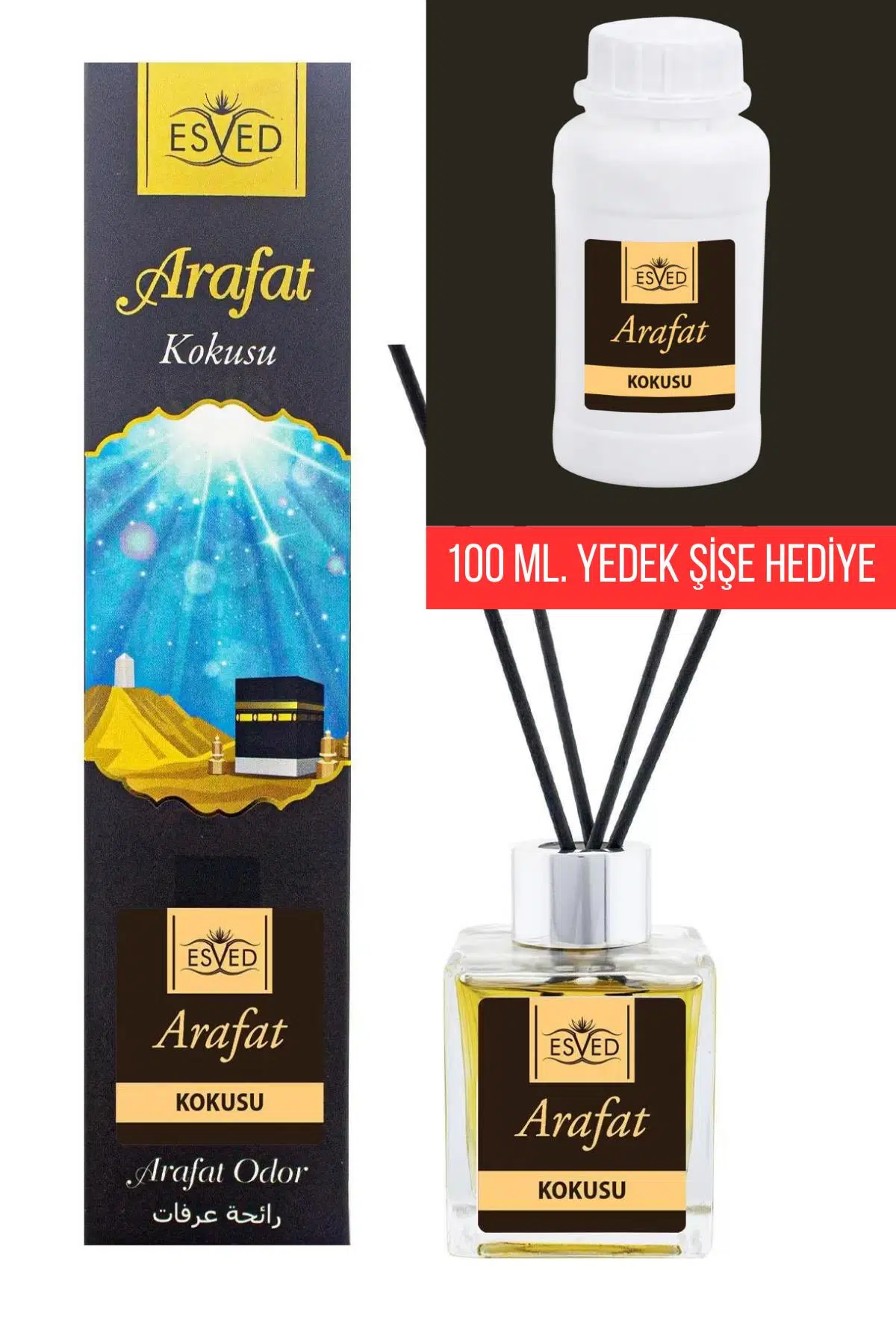Arafat Kokusu 100 Ml Çubuklu Oda Kokusu Arafat Kokusu 100 ml. yedek dolum şişesi hediyeli Arafat Kokusu 100 Ml Çubuklu Oda Kokusu Arafat Kokusu 100 ml. yedek dolum şişesi hediyeli