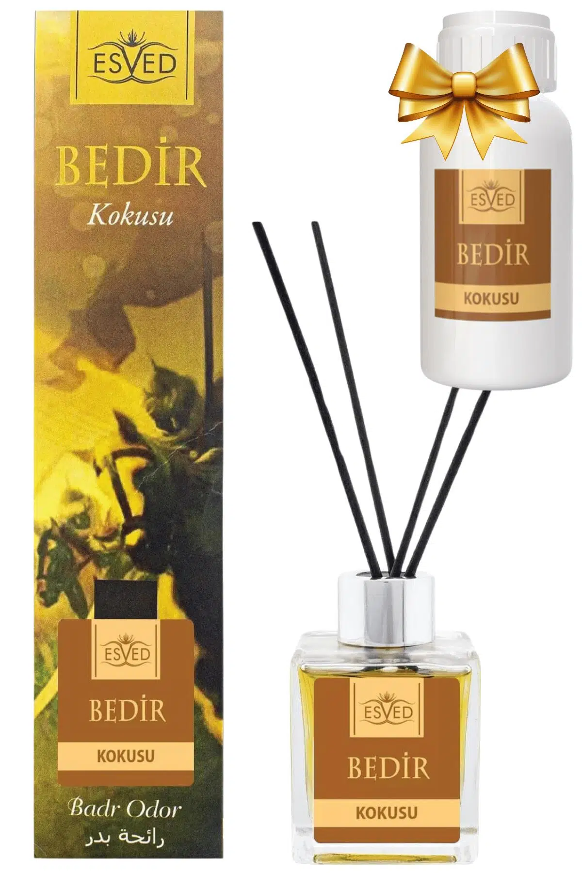 Bedir Kokusu 100 Ml Çubuklu Oda Kokusu Yedek Dolum Şişesi Hediyeli Bedir Kokusu 100 Ml Çubuklu Oda Kokusu Yedek Dolum Şişesi Hediyeli