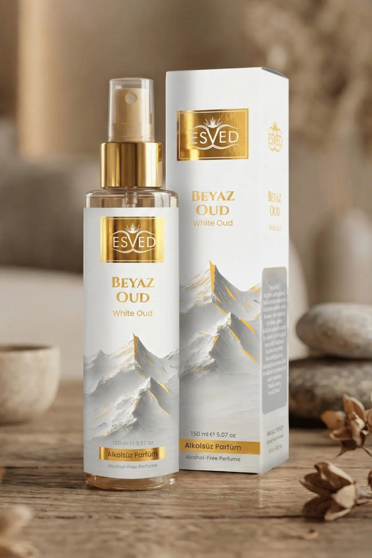 Beyaz Oud Kokusu Alkolsüz Parfüm 150 ml.