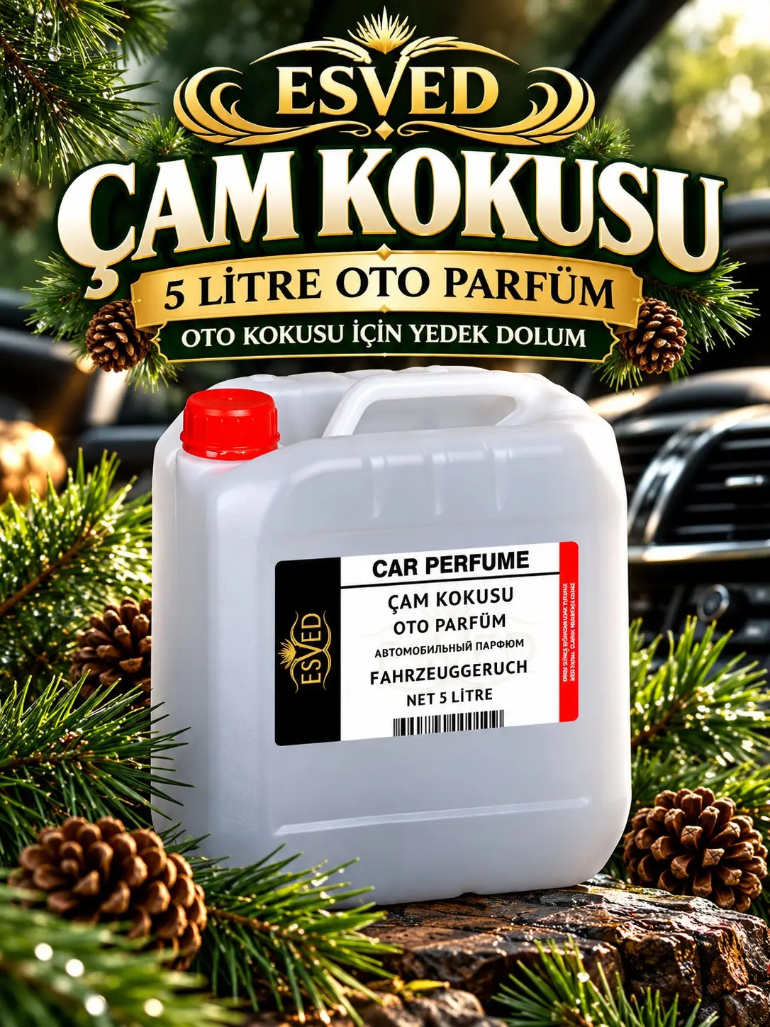 Çam Kokusu Araba Kokusu, Oto Parfüm 5 Litre
