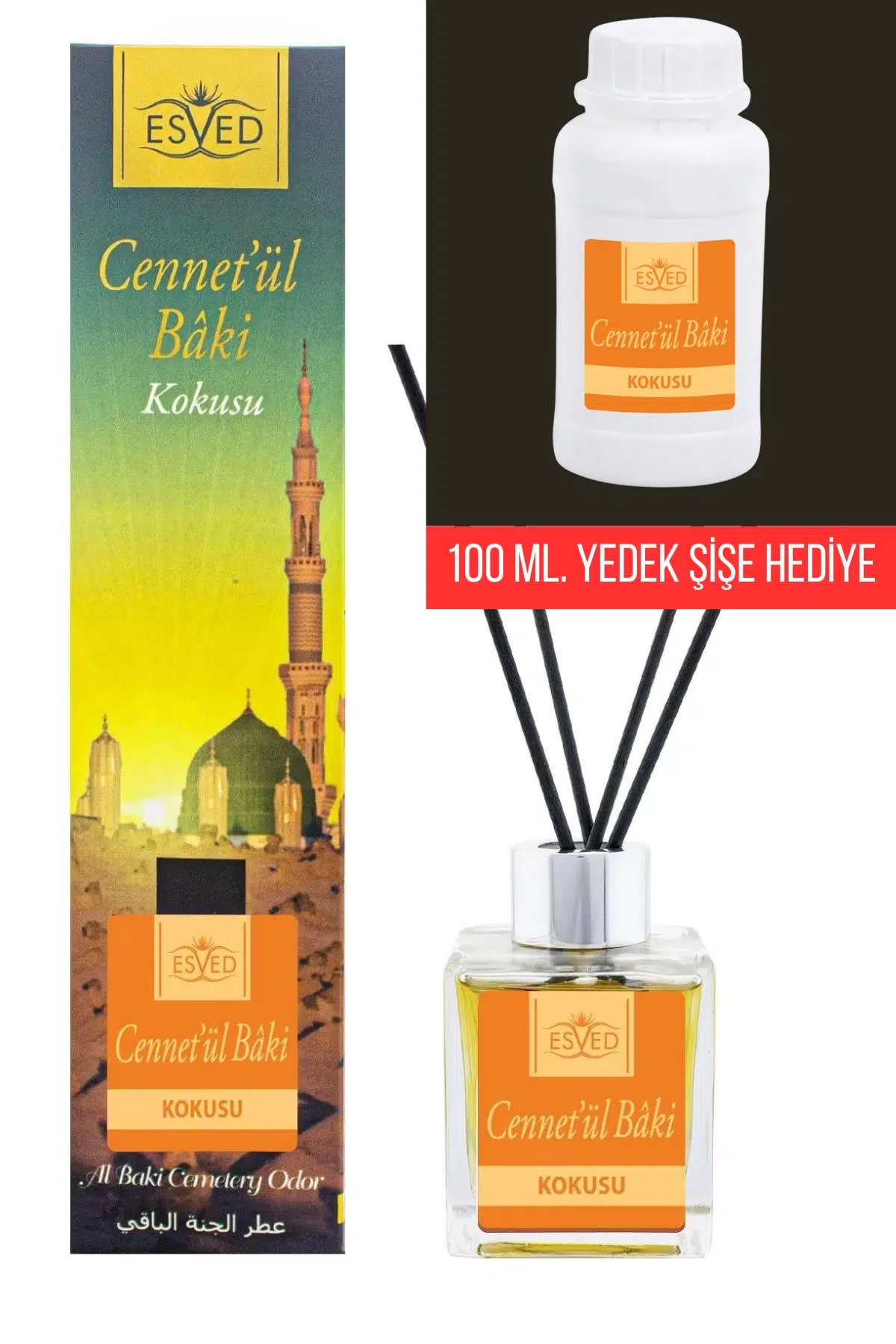 Cennetül Baki Kokusu 100 Ml Çubuklu Oda Kokusu Cennetül Baki Kokusu 100 ml. yedek dolum şişesi hediyeli Cennetül Baki Kokusu 100 Ml Çubuklu Oda Kokusu Cennetül Baki Kokusu 100 ml. yedek dolum şişesi hediyeli
