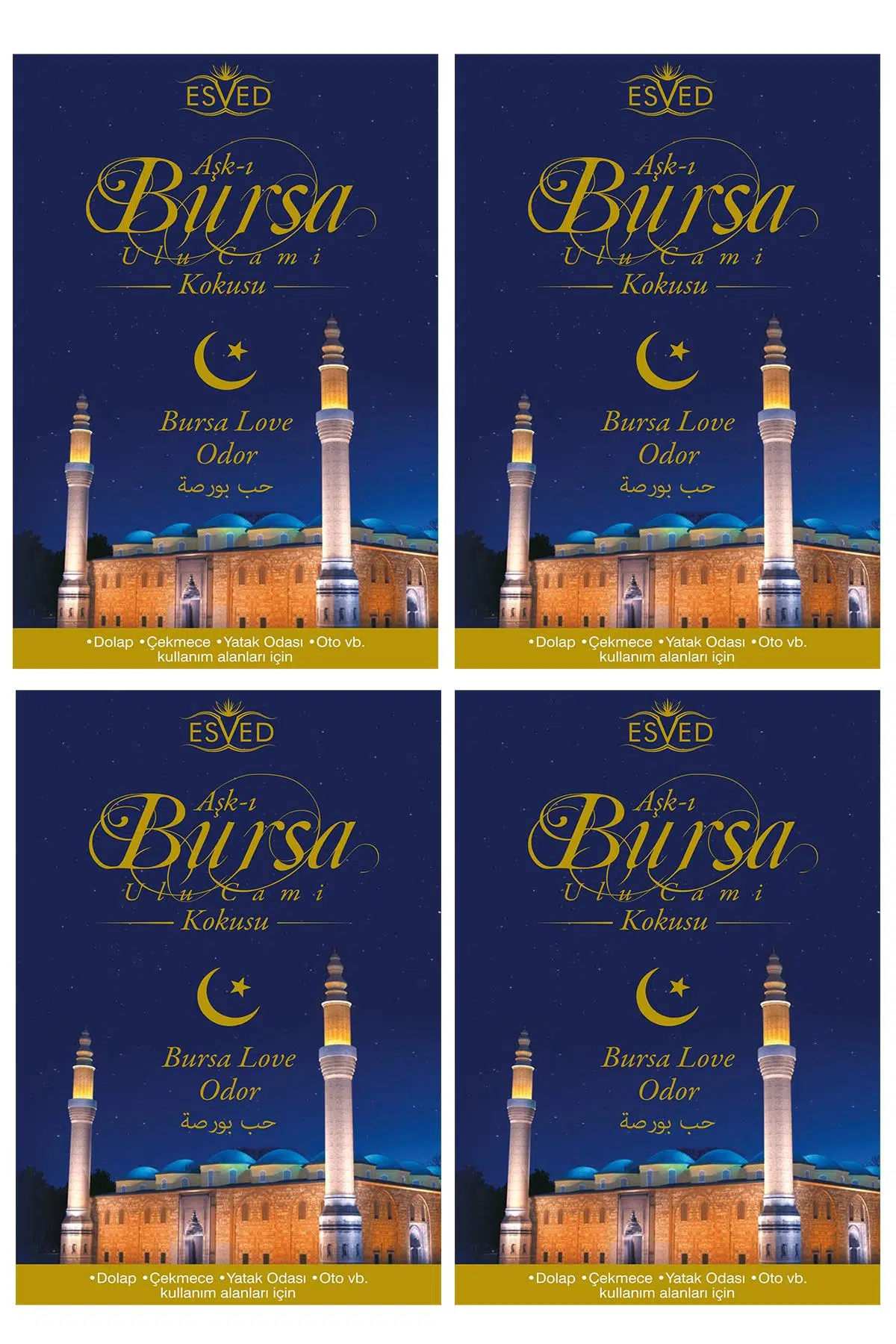 Dolap Ve Çekmece Kokusu Bursa Ulu Cami Kokusu - 4 Adet