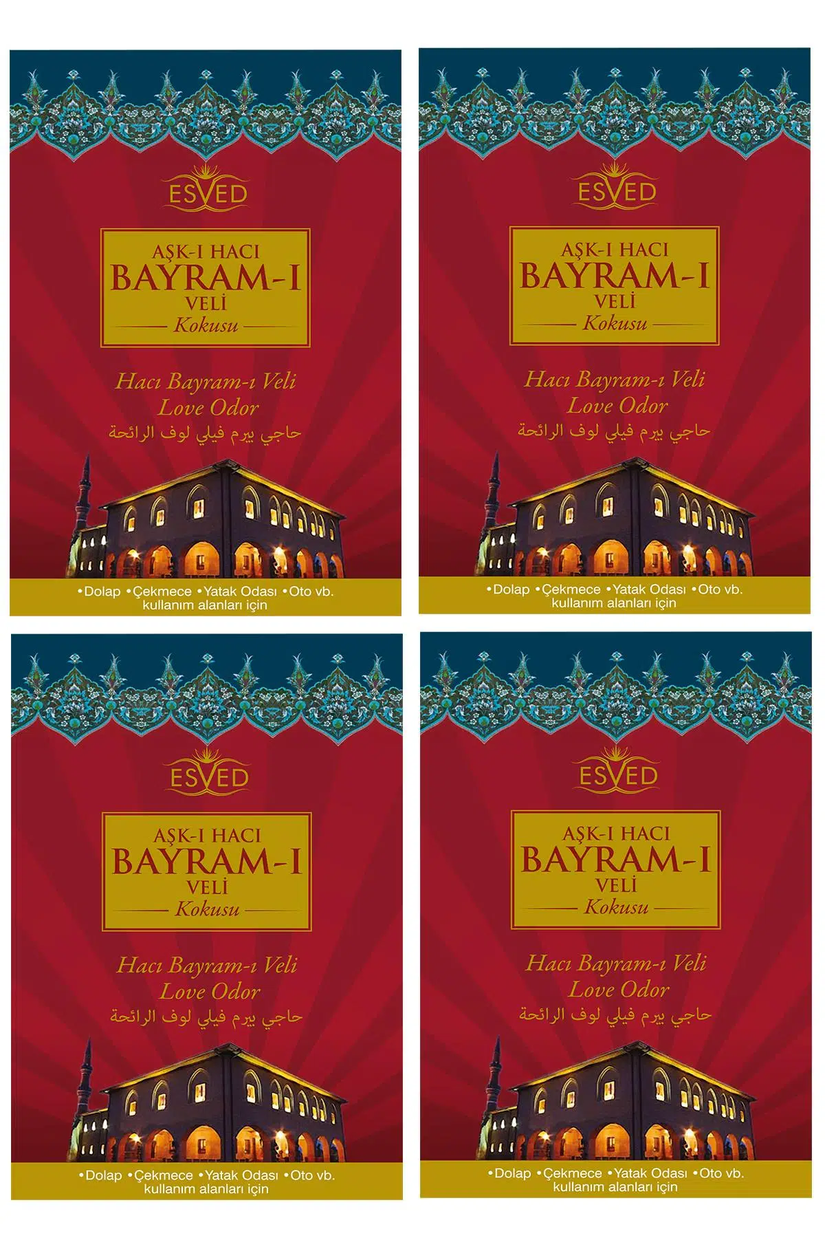 Dolap Ve Çekmece Kokusu Hacı Bayram Veli Kokusu - 4 Adet