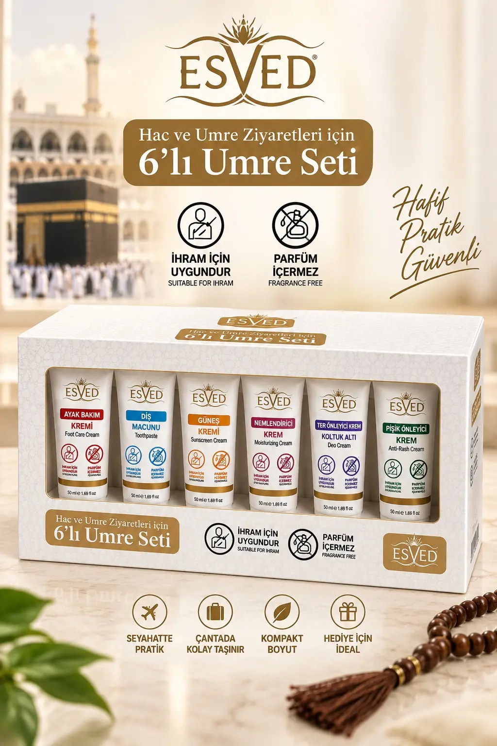 Esved Kokusuz ve Alkolsüz Nemlendirici Krem 50 ML Tüp Esved Kokusuz ve Alkolsüz Nemlendirici Krem 50 ML Tüp