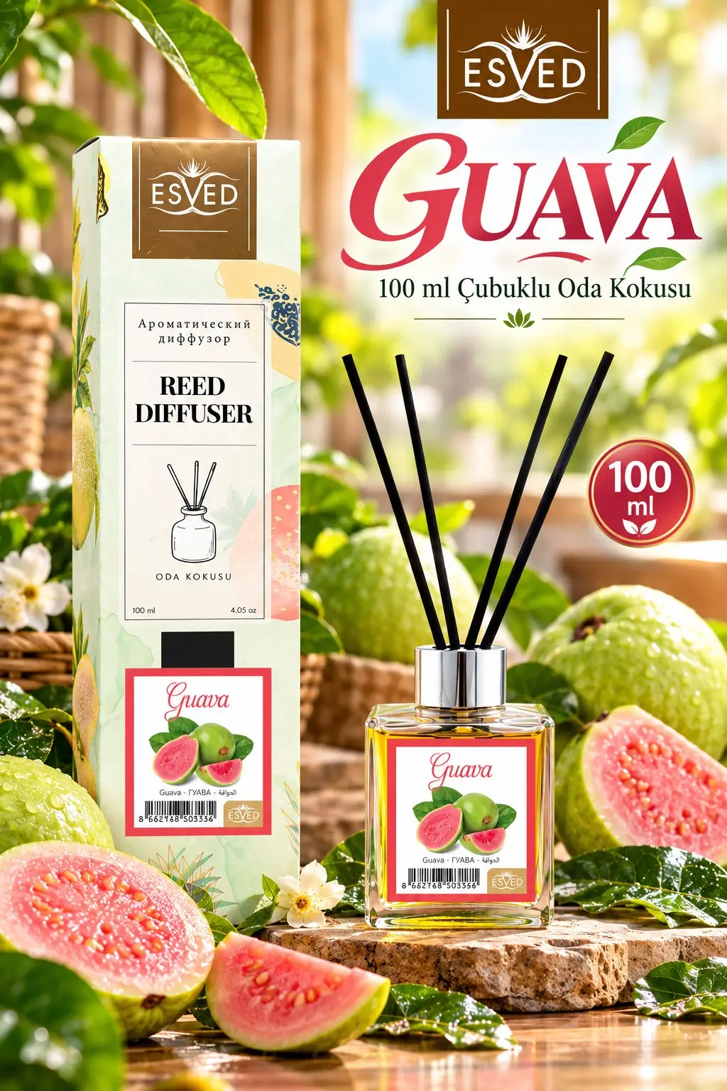 Guava Kokusu 100 Ml Çubuklu Oda Kokusu Guava Kokusu 100 Ml Çubuklu Oda Kokusu