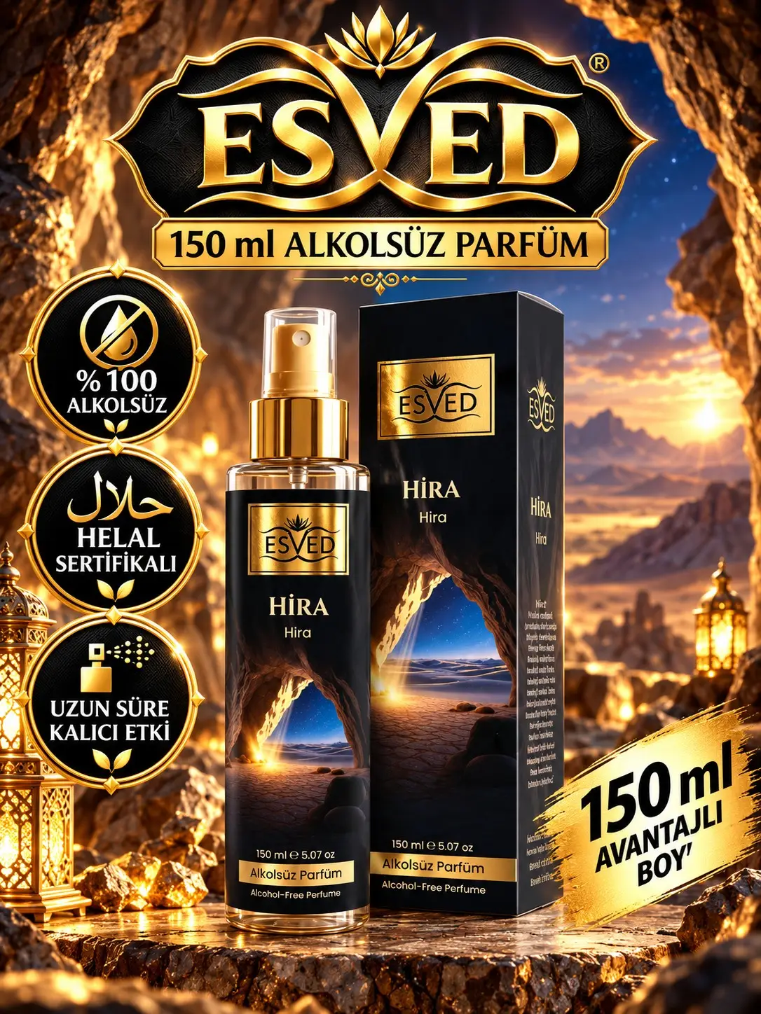 Hira Kokusu Alkolsüz Parfüm 150 ml.