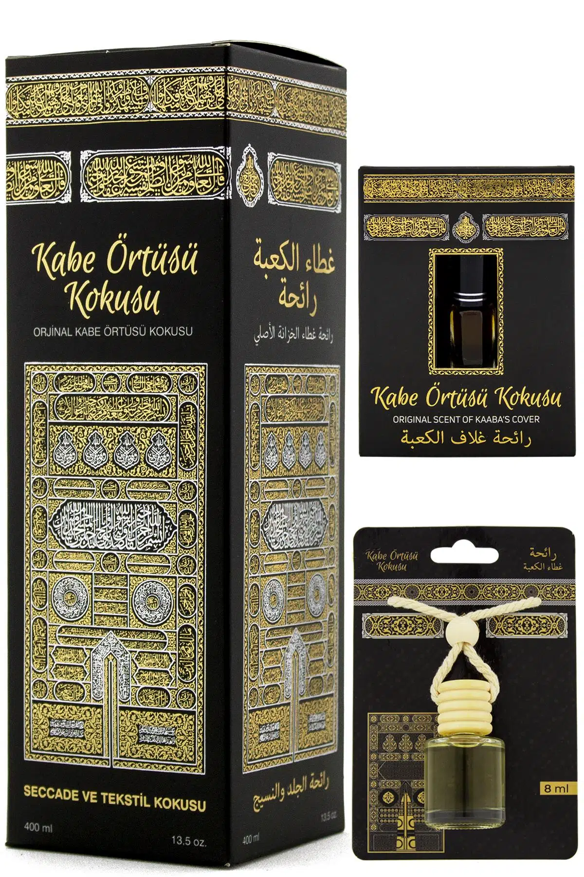 Kabe Örtüsü Kokusu 400ml - Kabe Örtüsü Kokusu 8Ml Araba Kokusu Cam Şişe - Kabe Örtüsü Alkolsüz Esans 3Ml