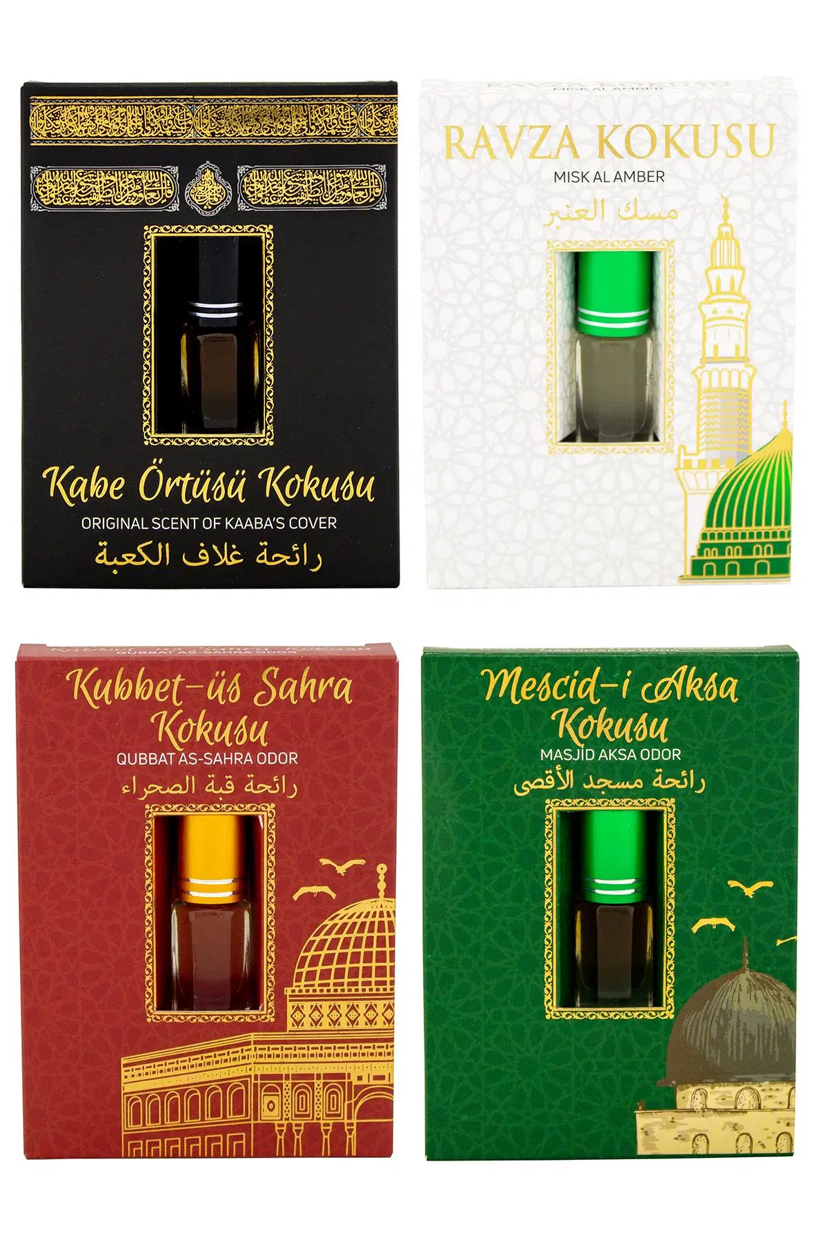 Kabe Örtüsü Kokusu Medine Ravza Kokusu Kubbetül Sahra Kokusu ve Mescidi Aksa kokusu Alkolsüz Esans 3ml