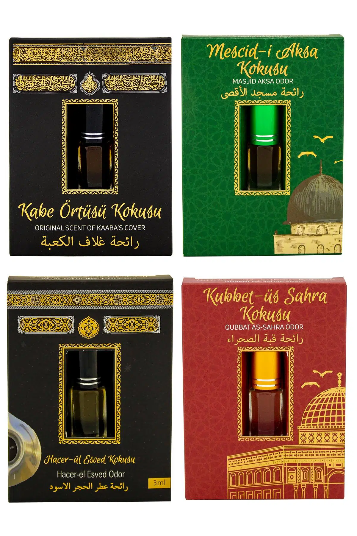 Kabe Örtüsü Kokusu Mescidi Aksa kokusu Hacerül Esved Kokusu ve Kubbetül Sahra kokusu Alkolsüz Esans 3ml