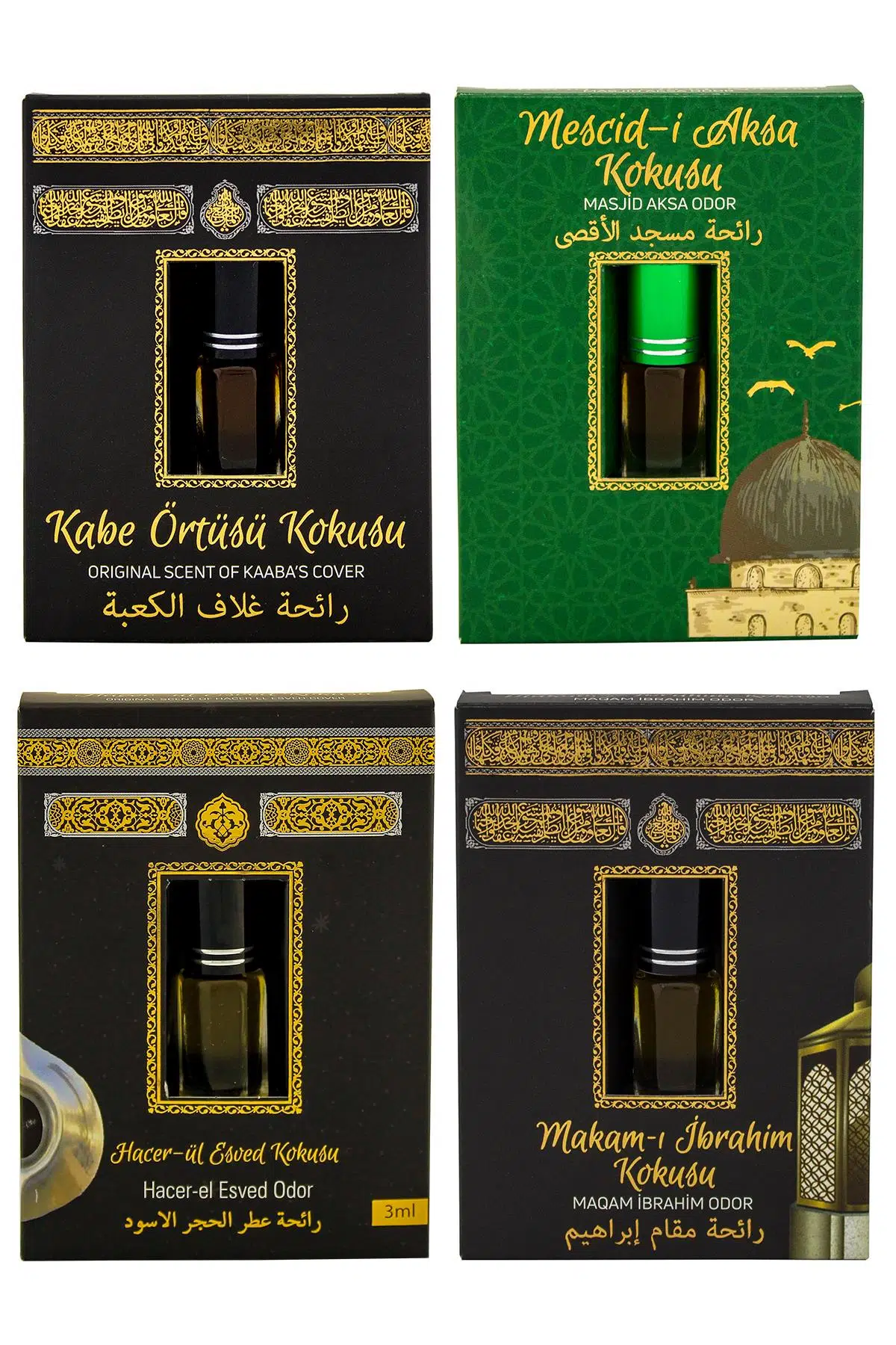 Kabe Örtüsü Kokusu Mescidi Aksa kokusu Hacerül Esved Kokusu ve Makamı İbrahim kokusu Alkolsüz Esans 3ml