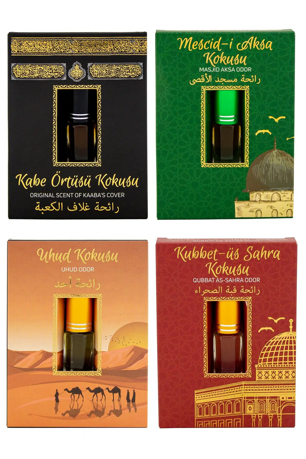 Kabe Örtüsü Kokusu Mescidi Aksa kokusu Uhud Kokusu Ve Kubbetül Sahra Kokusu Alkolsüz Esans 3ml