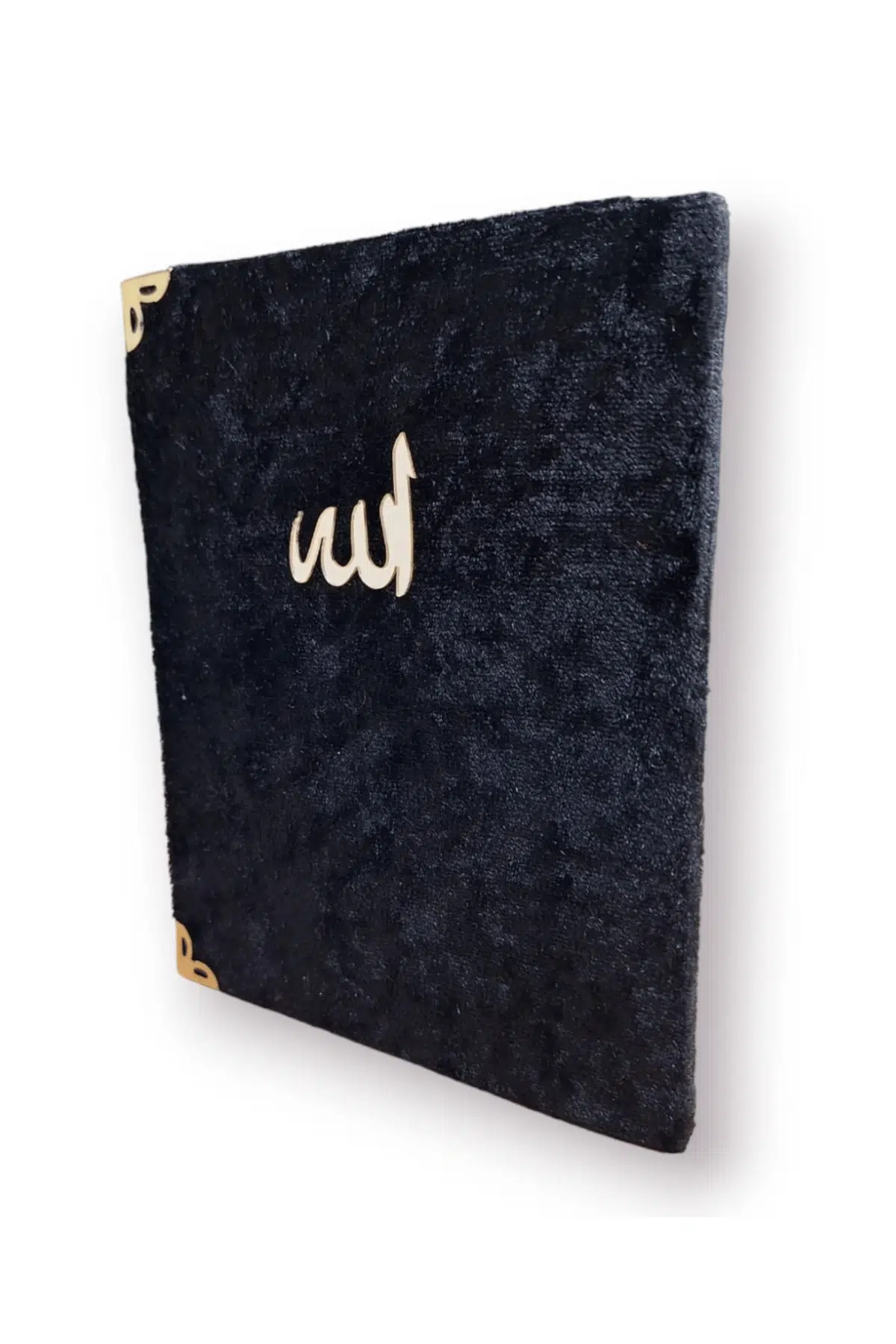 Kadife Kaplı Yasin Kitabı Çanta Boy 12 cm x 17 cm 80 Sayfa 10 Adet Siyah Renk