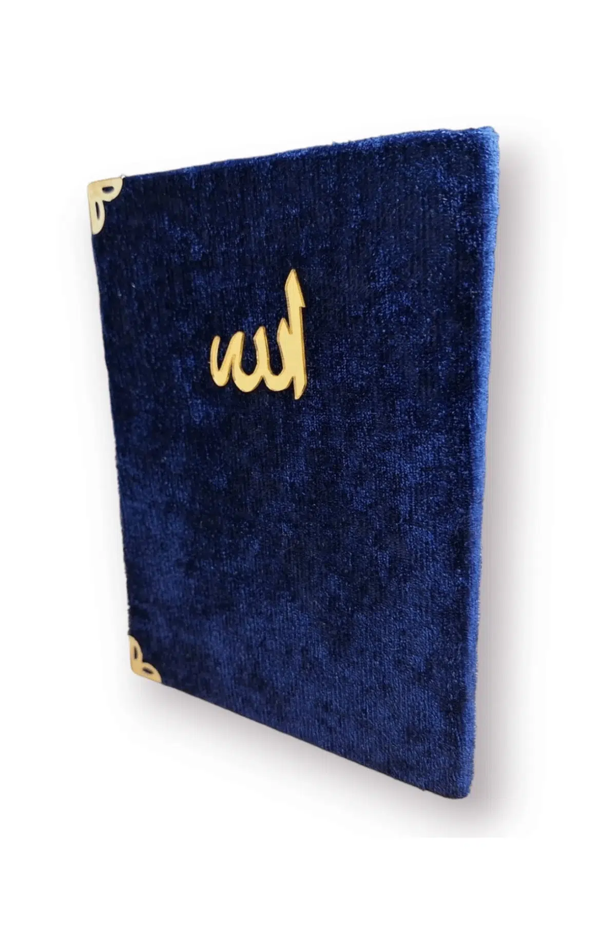 Kadife Kaplı Yasin Kitabı Çanta Boy 12 cm x 17 cm 80 Sayfa 10 Adet Lacivert Renk