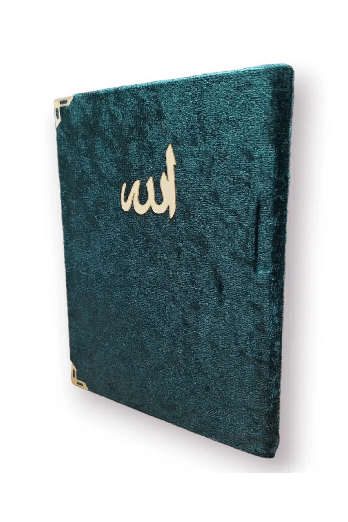 Kadife Kaplı Yasin Kitabı Çanta Boy 12 cm x 17 cm 80 Sayfa 10 Adet Koyu Yeşil Renk