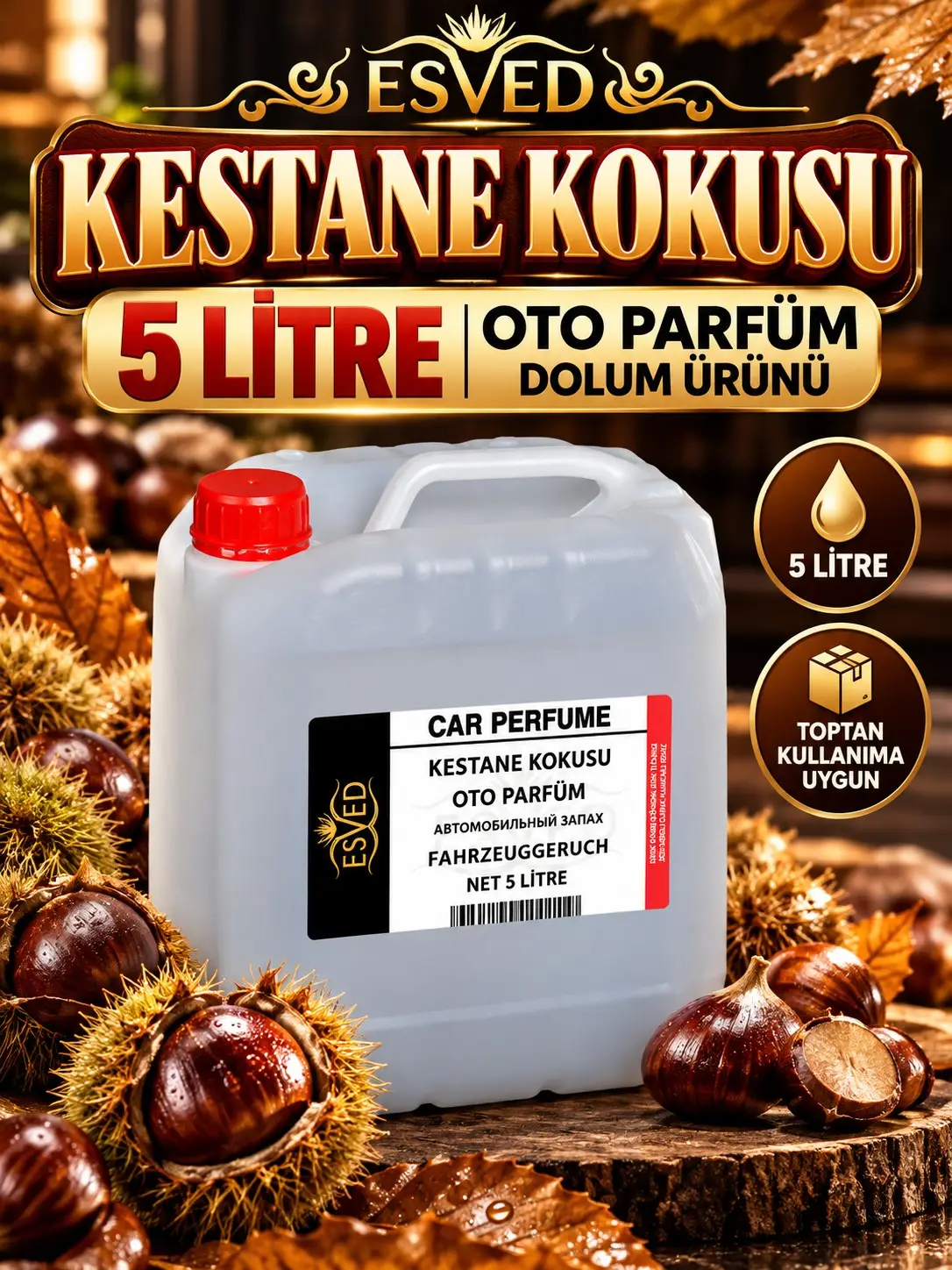 Kestane Kokusu Araba Kokusu, Oto Parfüm 5 Litre