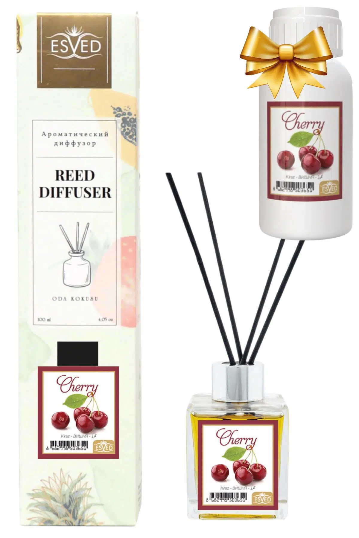 Kiraz Kokusu 100 Ml Çubuklu Oda Kokusu Yedek Dolum Şişesi Hediyeli Kiraz Kokusu 100 Ml Çubuklu Oda Kokusu Yedek Dolum Şişesi Hediyeli