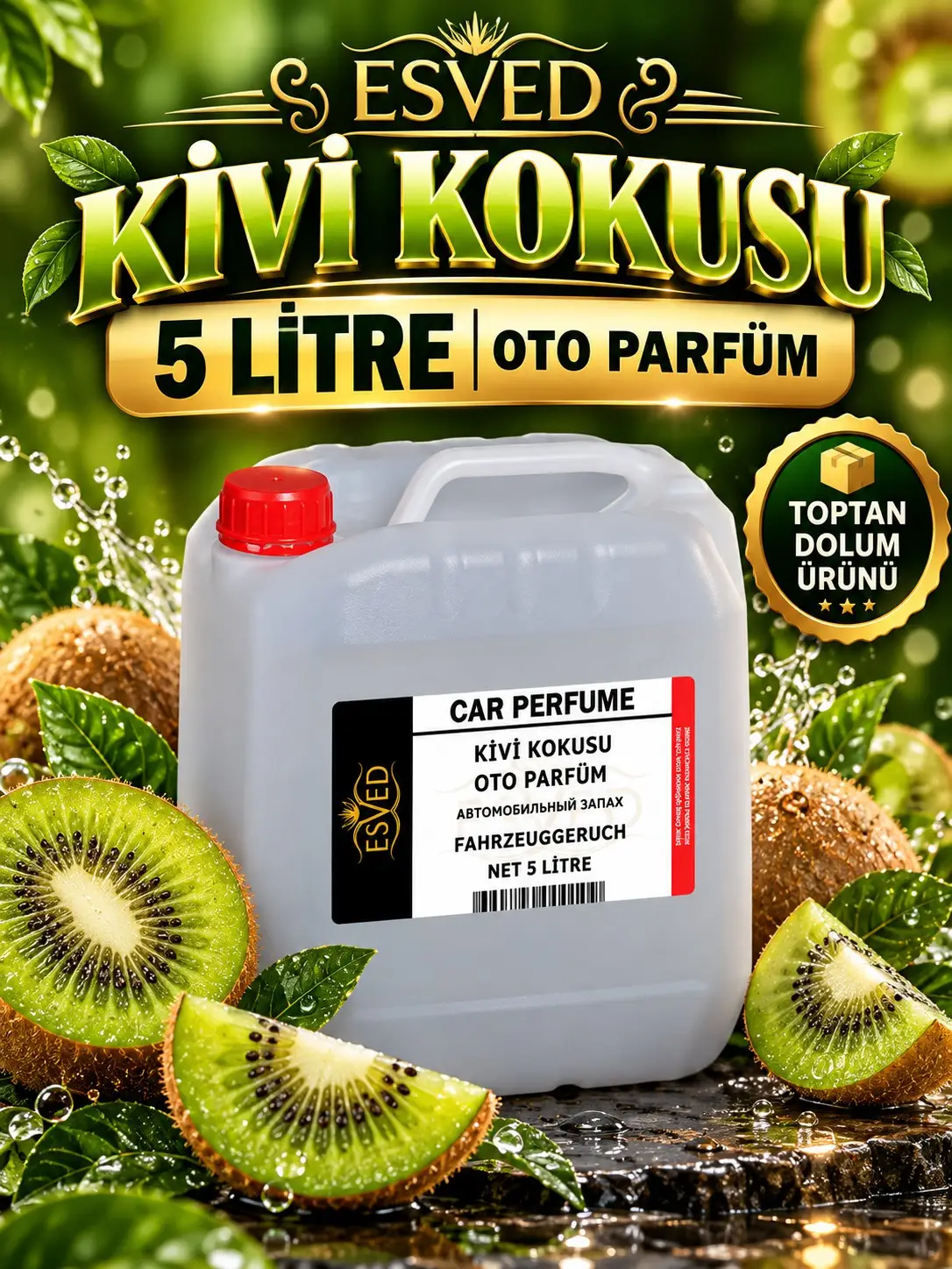 Kivi Kokusu Araba Kokusu, Oto Parfüm 5 Litre Kivi Kokusu Araba Kokusu, Oto Parfüm 5 Litre