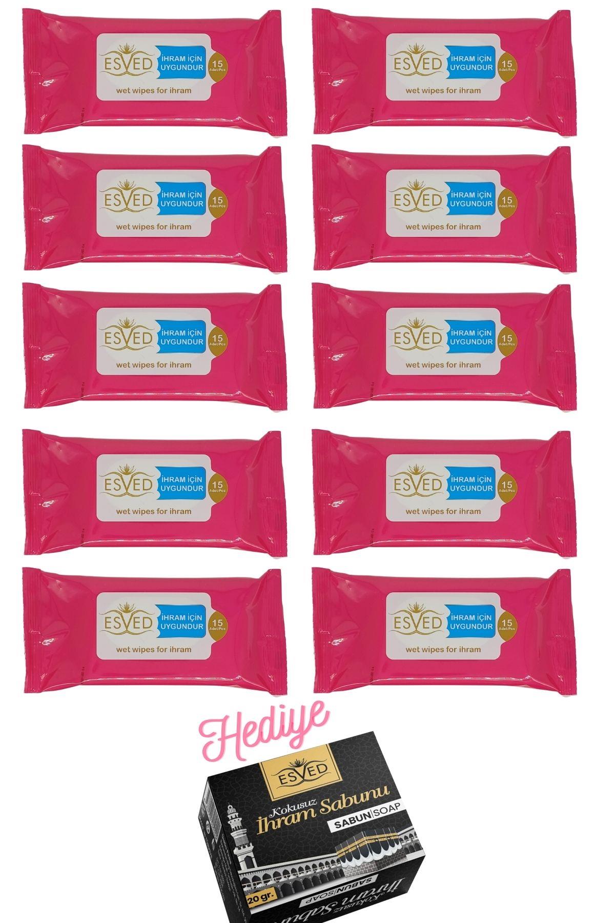 Kokusuz Islak Mendil 10 Adet İhram Sabunu Hediyeli