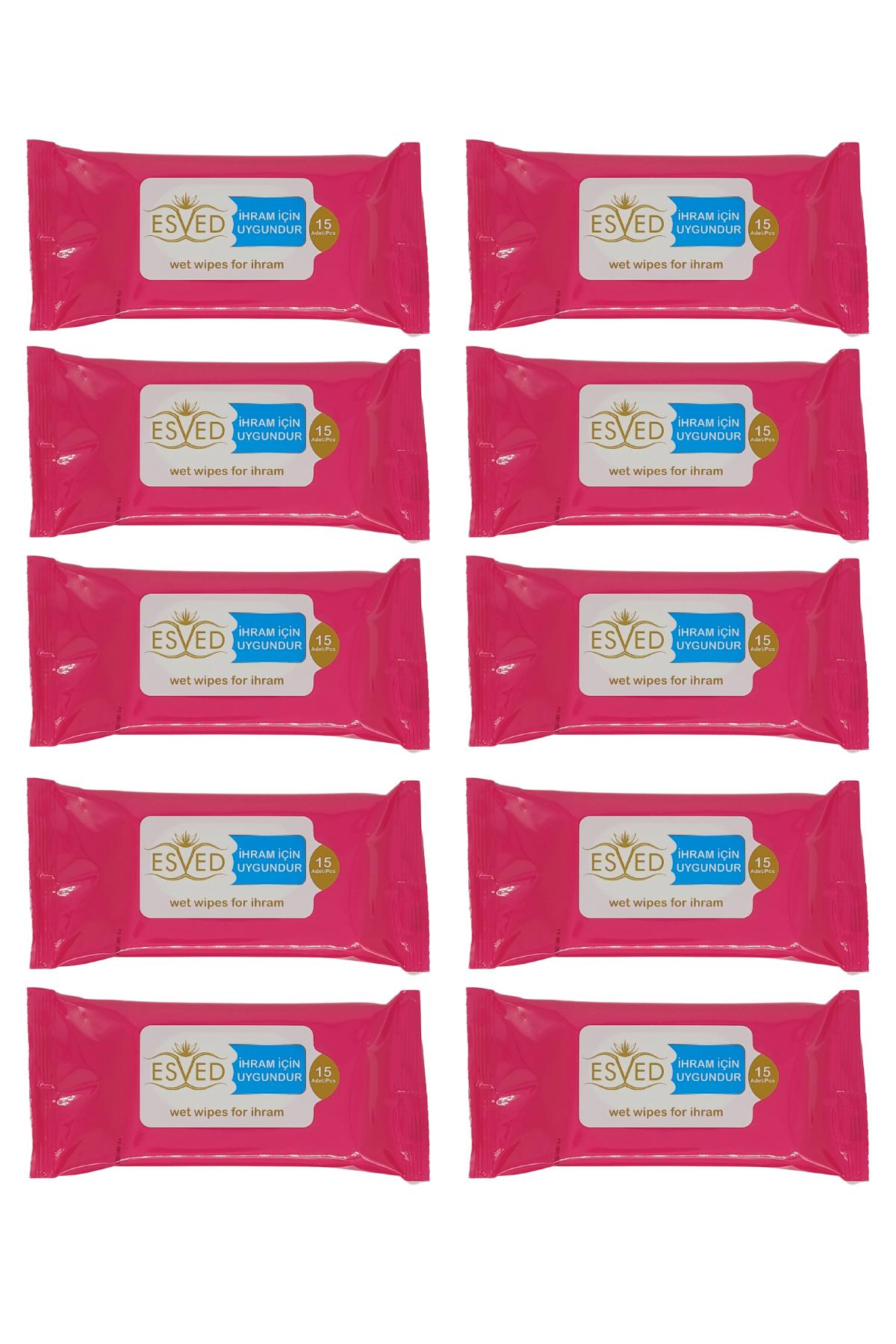 Kokusuz Islak Mendil 10 Adet, Kokusuz İhram Islak Mendil, Hac ve Umre Kokusuz Mendil