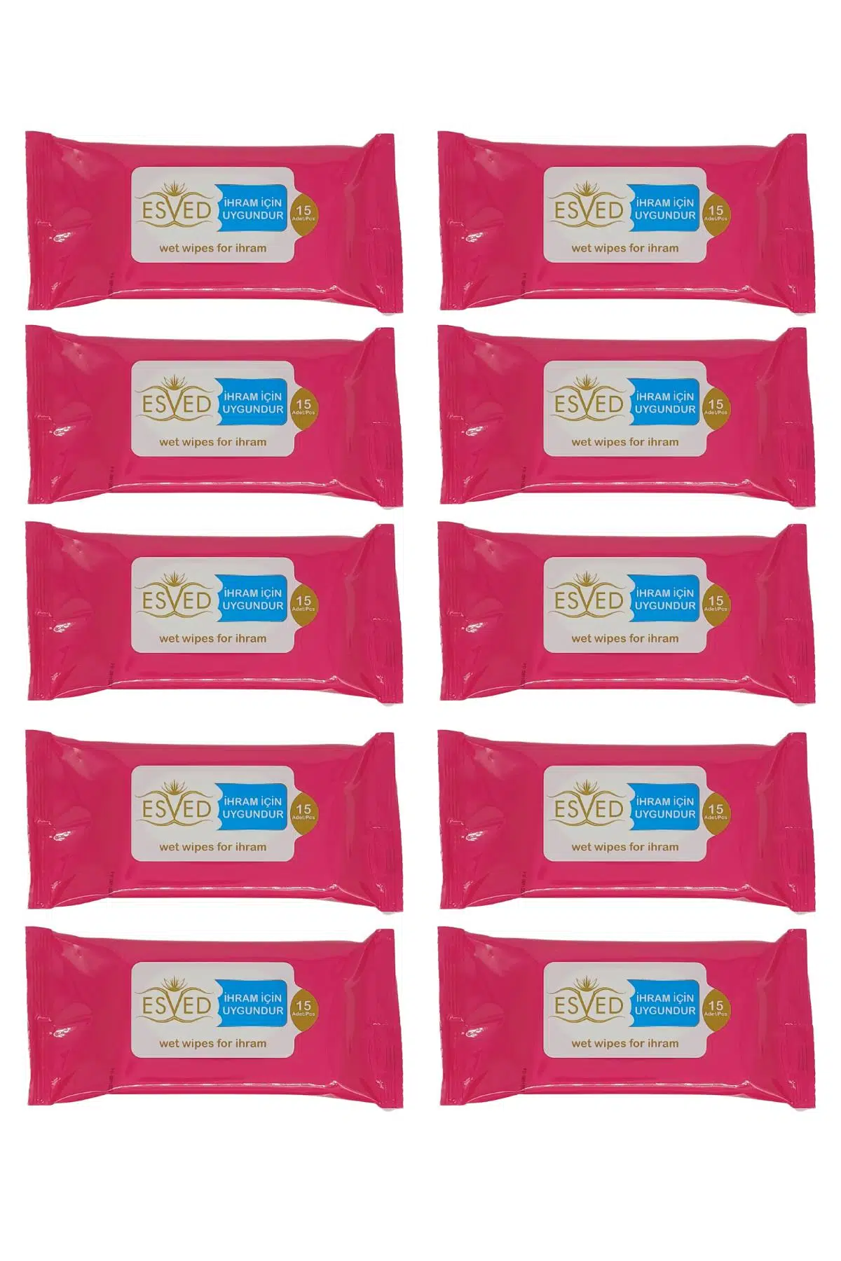 Kokusuz Islak Mendil 10 Adet, Kokusuz İhram Islak Mendil, Hac ve Umre Kokusuz Mendil