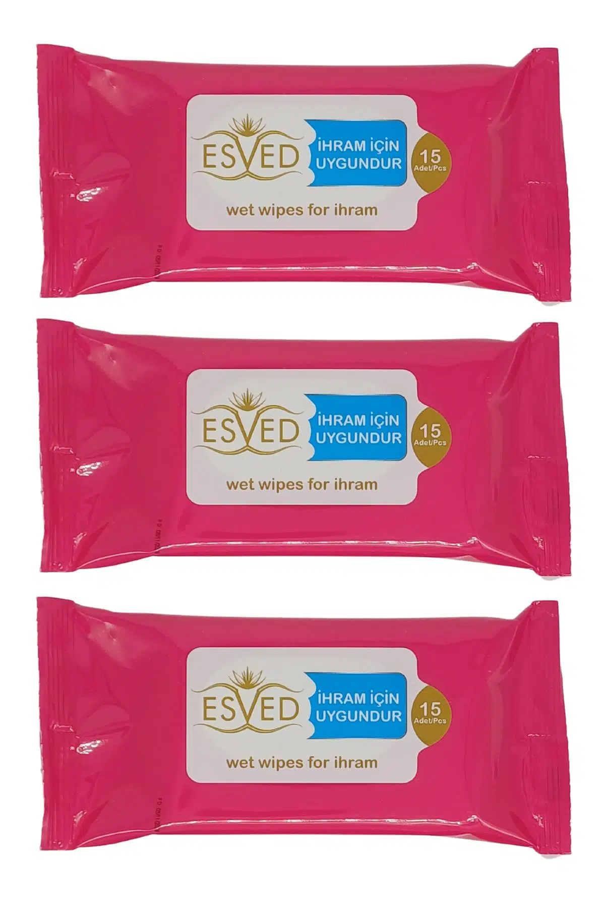 Kokusuz Islak Mendil 3 Adet, Kokusuz İhram Islak Mendil, Hac ve Umre Kokusuz Mendil