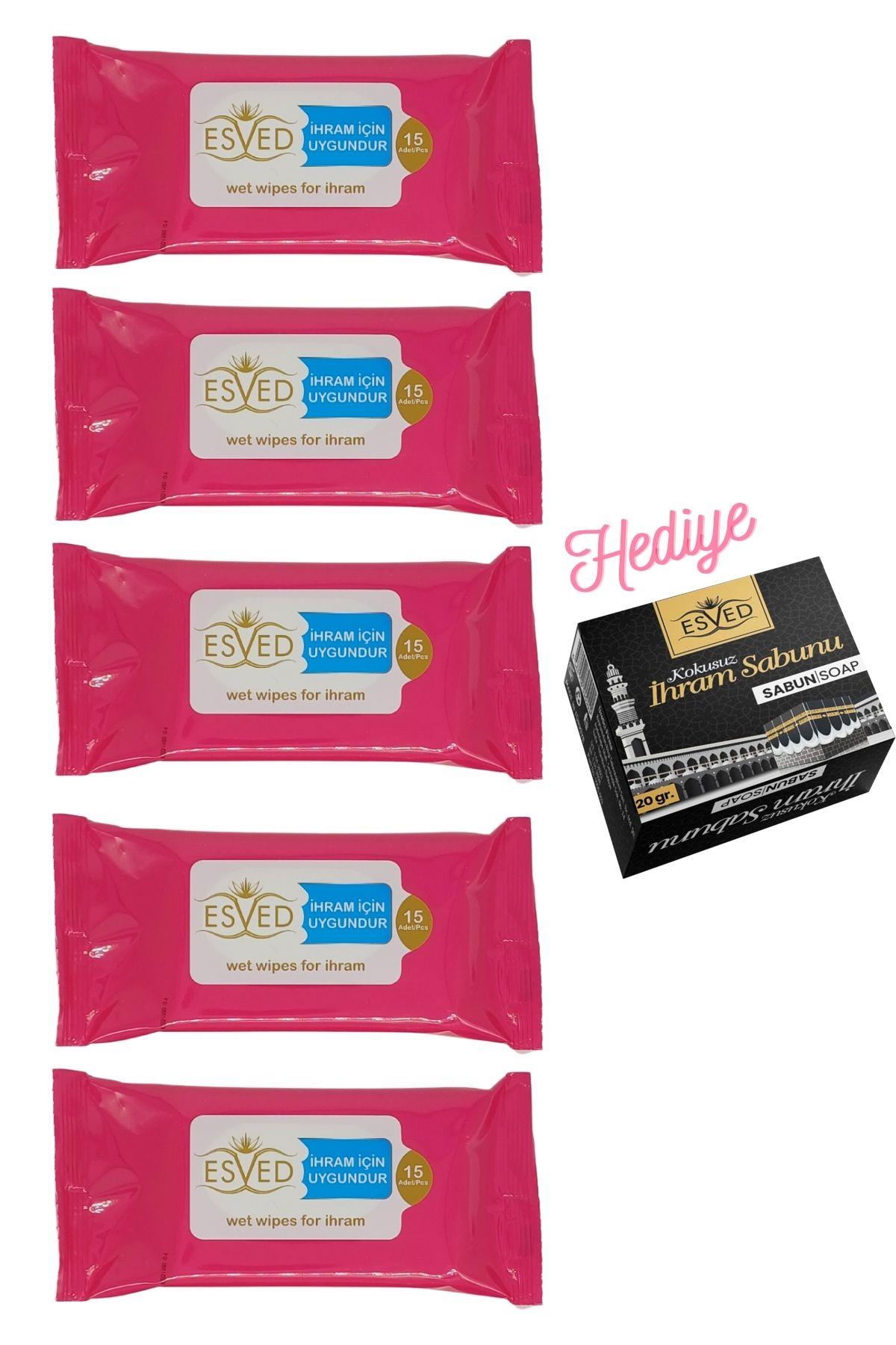 Kokusuz Islak Mendil 5 Adet İhram Sabunu Hediyeli
