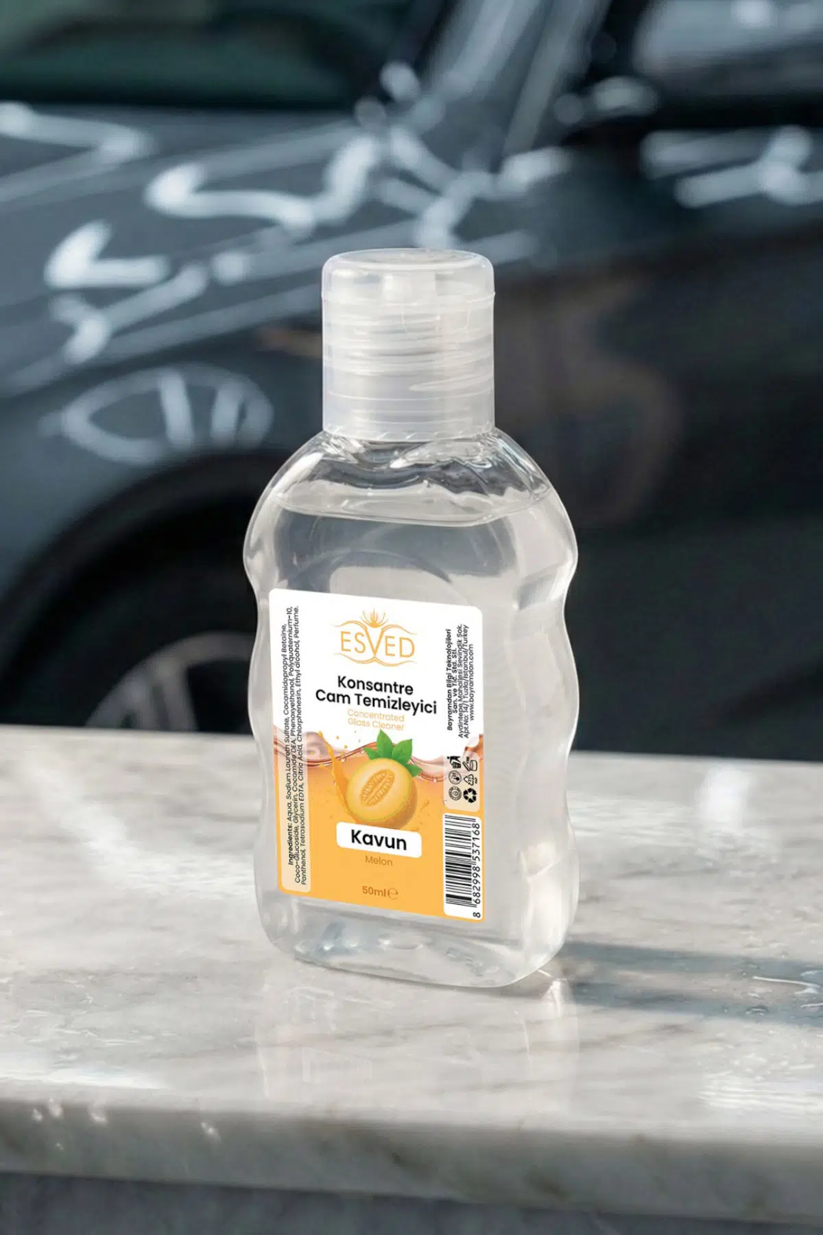 Konsantre Cam Temizleme Sabunu Kavun Parfümlü 50 ml 10 adet Konsantre Cam Temizleme Sabunu Kavun Parfümlü 50 ml 10 adet