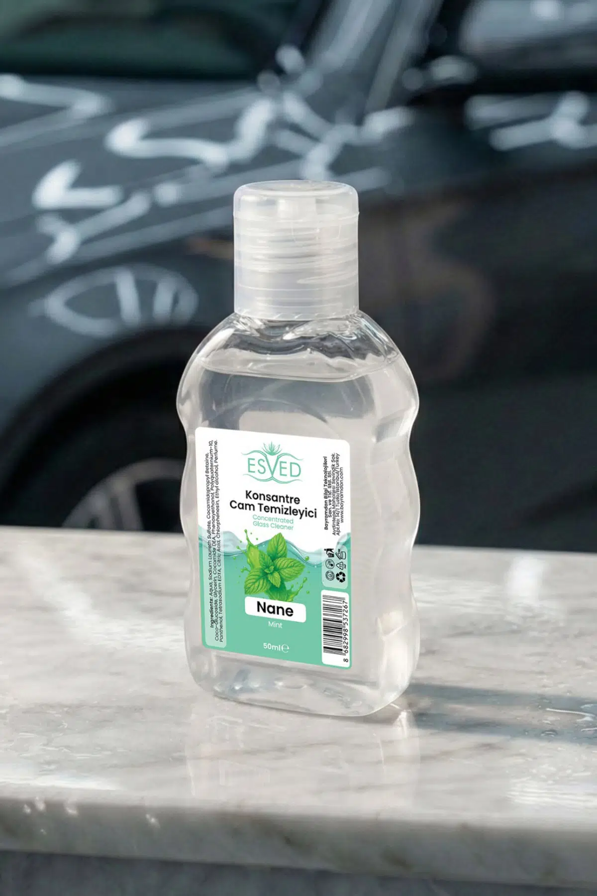 Konsantre Cam Temizleme Sabunu Nane Parfümlü 50 ml 10 adet Konsantre Cam Temizleme Sabunu Nane Parfümlü 50 ml 10 adet