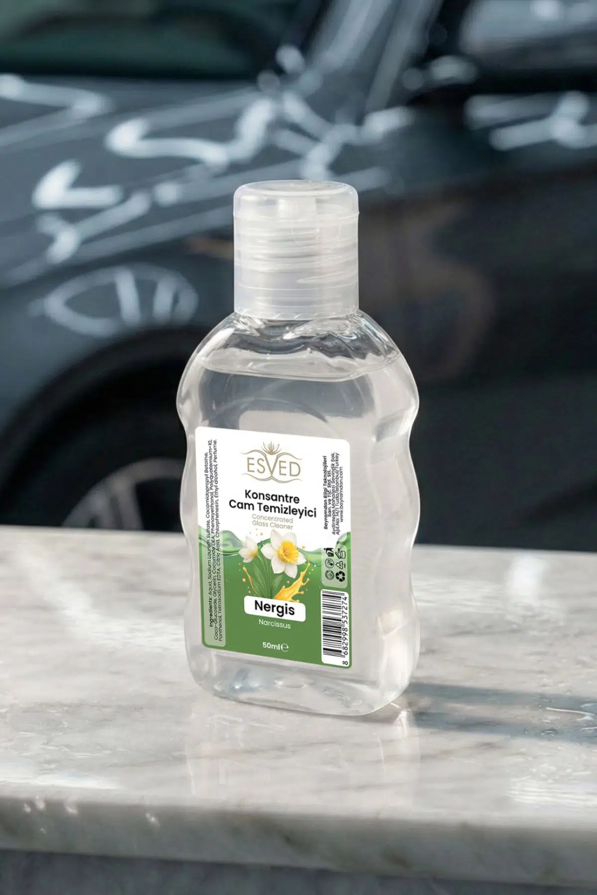 Konsantre Cam Temizleme Sabunu Nergis Parfümlü 50 ml 10 adet Konsantre Cam Temizleme Sabunu Nergis Parfümlü 50 ml 10 adet