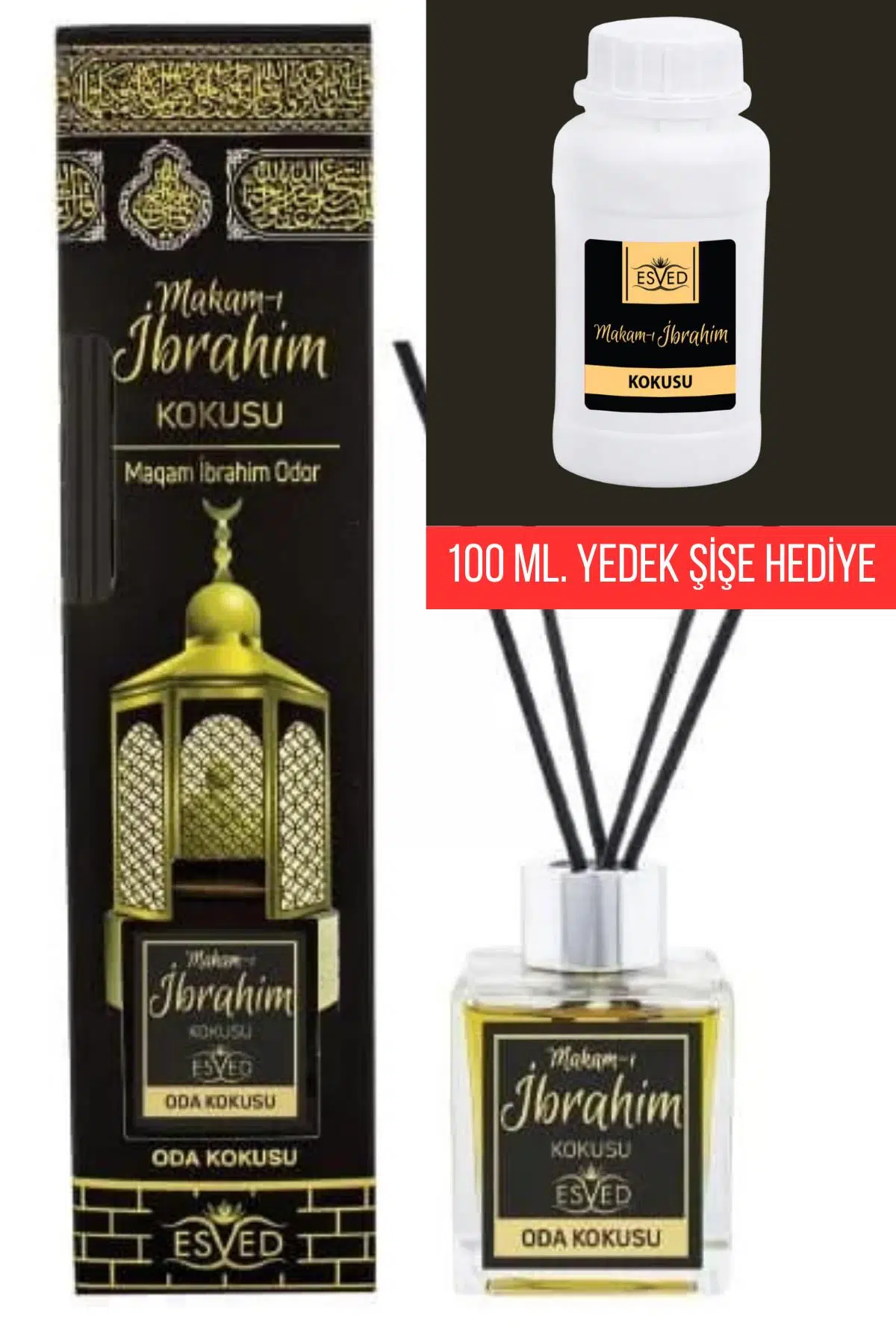 Makamı İbrahim Kokusu 100 Ml Çubuklu Oda Kokusu Makamı İbrahim Kokusu 100 ml. yedek dolum şişesi hediyeli Makamı İbrahim Kokusu 100 Ml Çubuklu Oda Kokusu Makamı İbrahim Kokusu 100 ml. yedek dolum şişesi hediyeli