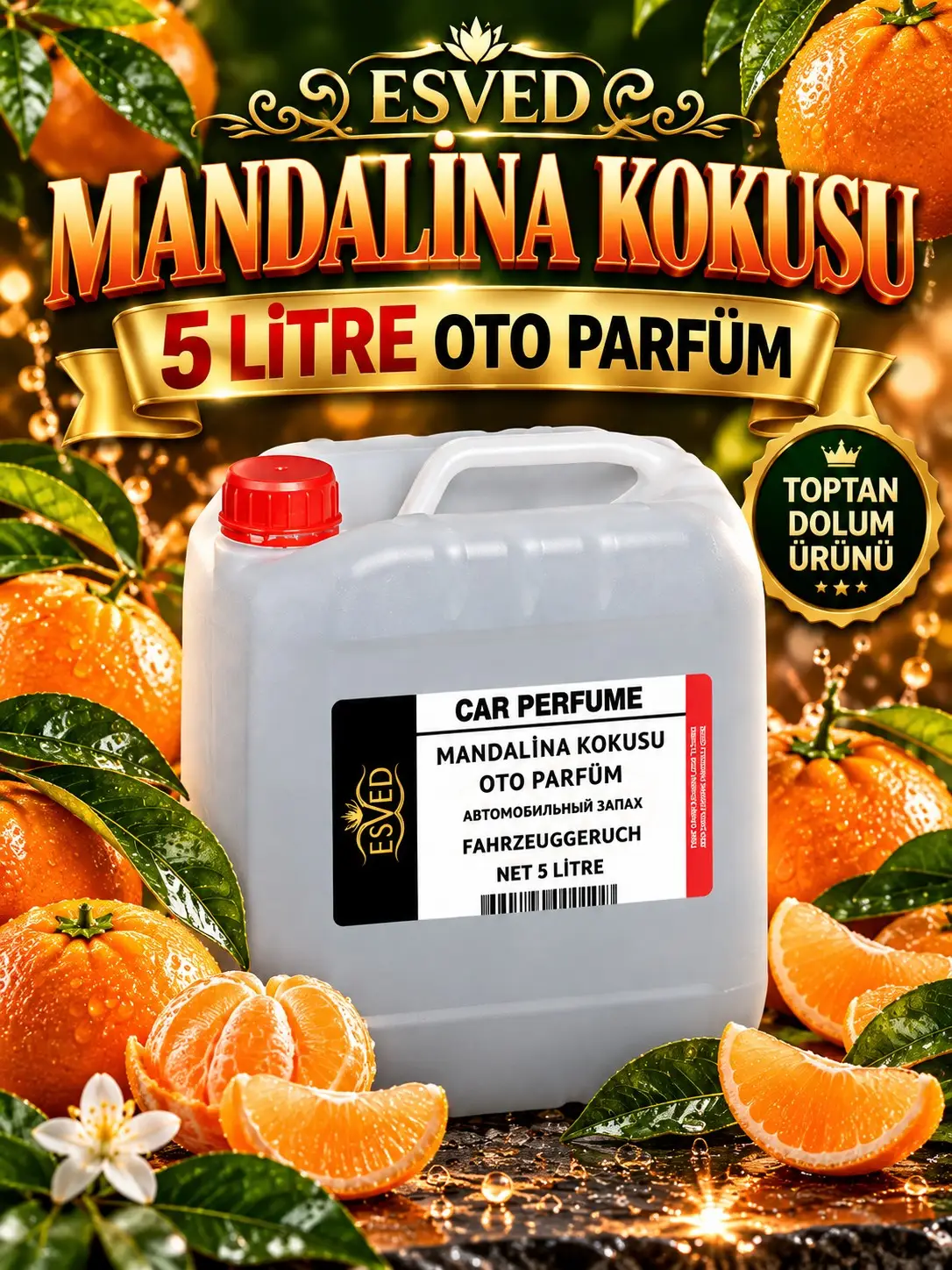 Mandalina Kokusu Araba Kokusu, Oto Parfüm 5 Litre Mandalina Kokusu Araba Kokusu, Oto Parfüm 5 Litre