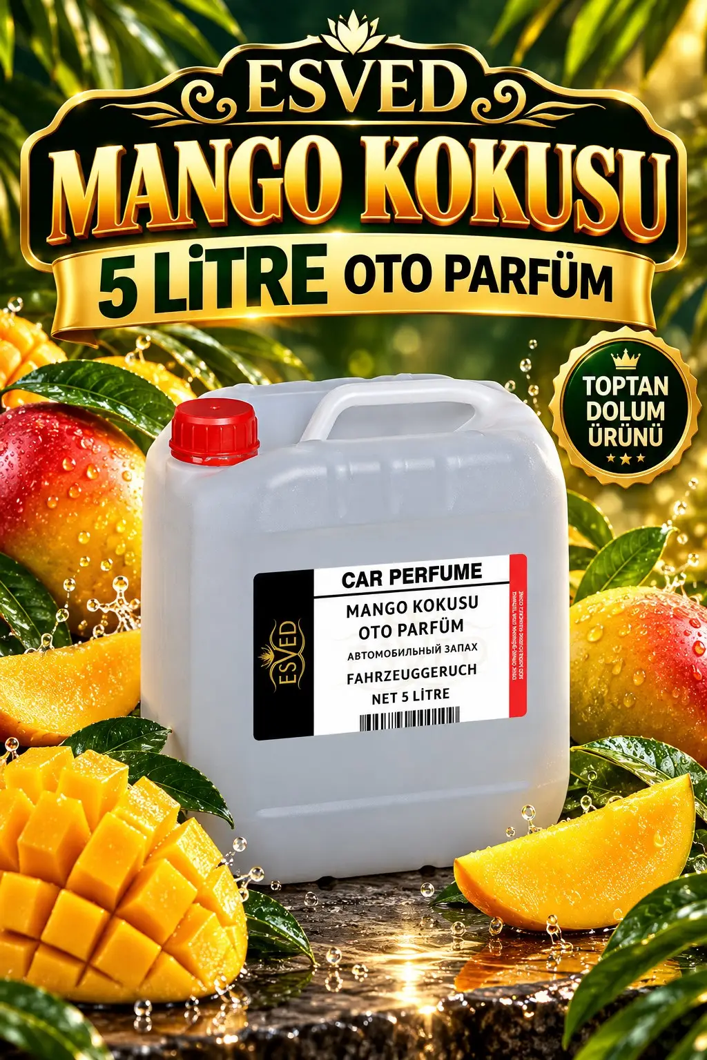 Mango Kokusu Araba Kokusu, Oto Parfüm 5 Litre Mango Kokusu Araba Kokusu, Oto Parfüm 5 Litre