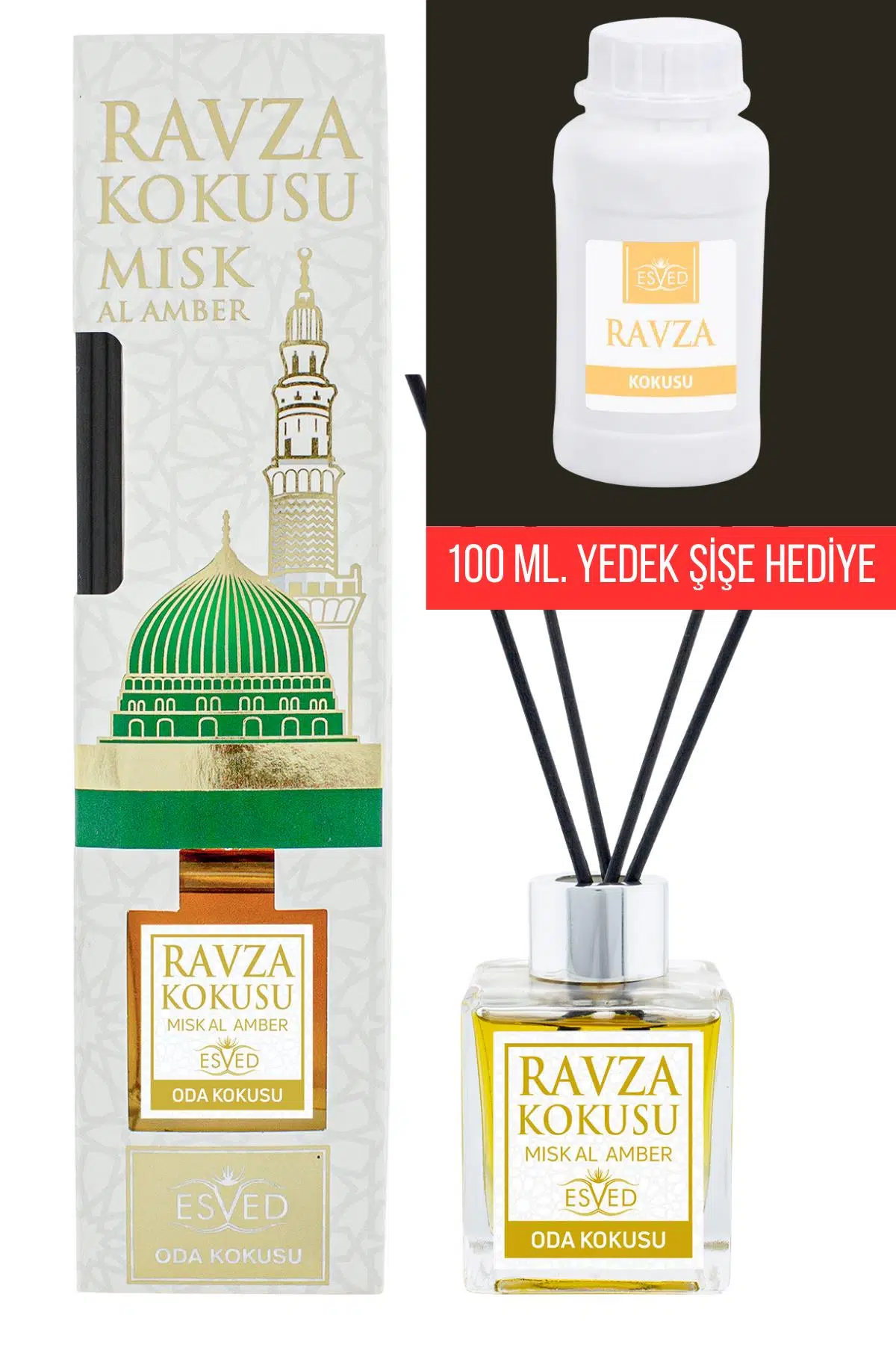 Medine Ravza Kokusu 100 Ml Çubuklu Oda Kokusu Medine Ravza Kokusu 100 ml. yedek dolum şişesi hediyeli Medine Ravza Kokusu 100 Ml Çubuklu Oda Kokusu Medine Ravza Kokusu 100 ml. yedek dolum şişesi hediyeli