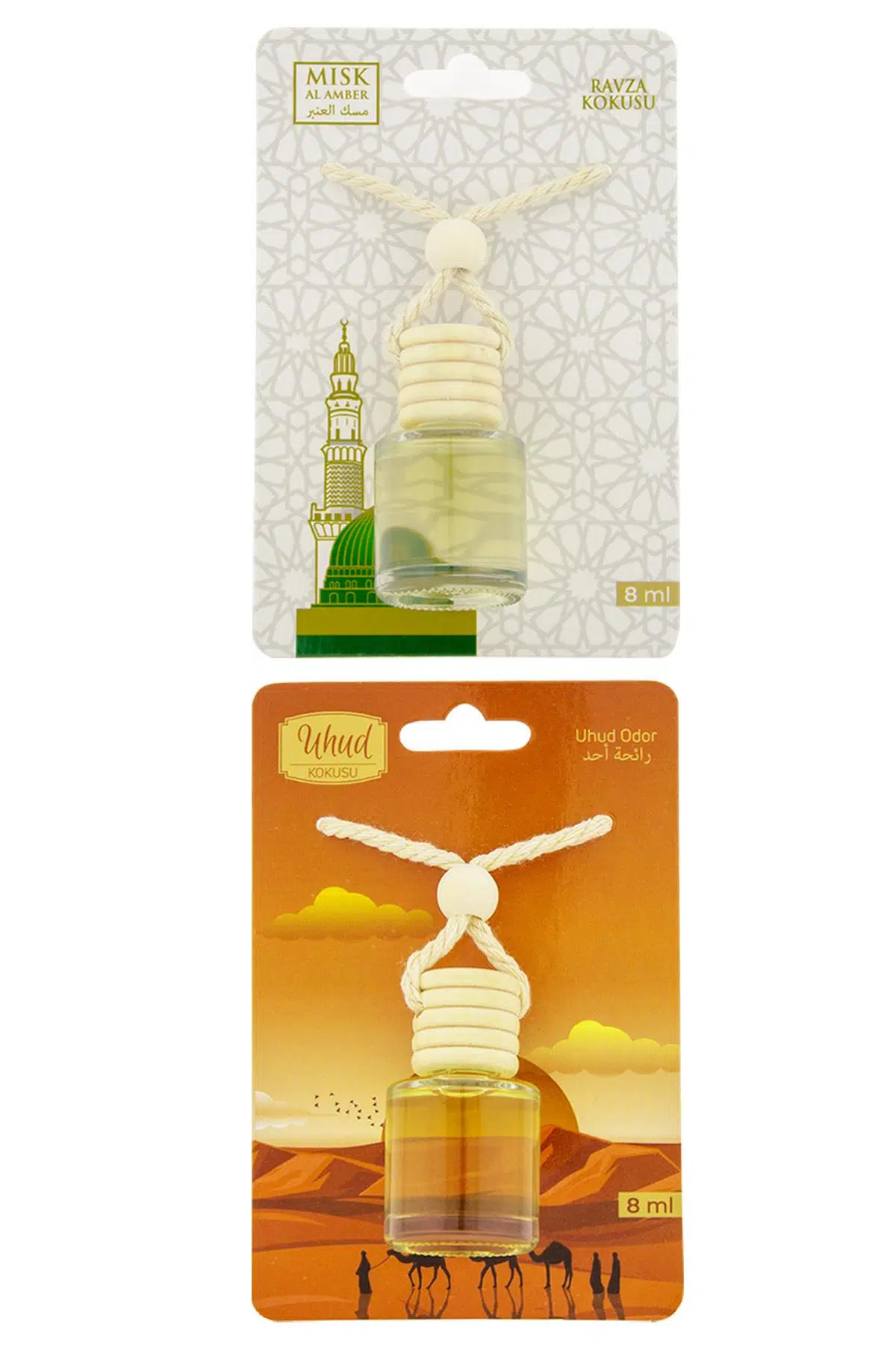 Medine Ravza Kokusu Ve Uhud Kokusu 8 Ml Araba Kokusu Cam Şişe