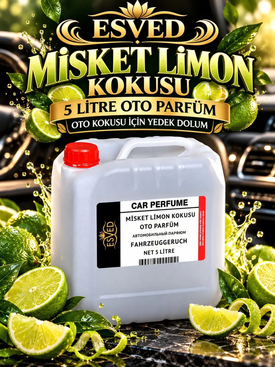 Misket Limon Kokusu Araba Kokusu, Oto Parfüm 5 Litre Misket Limon Kokusu Araba Kokusu, Oto Parfüm 5 Litre