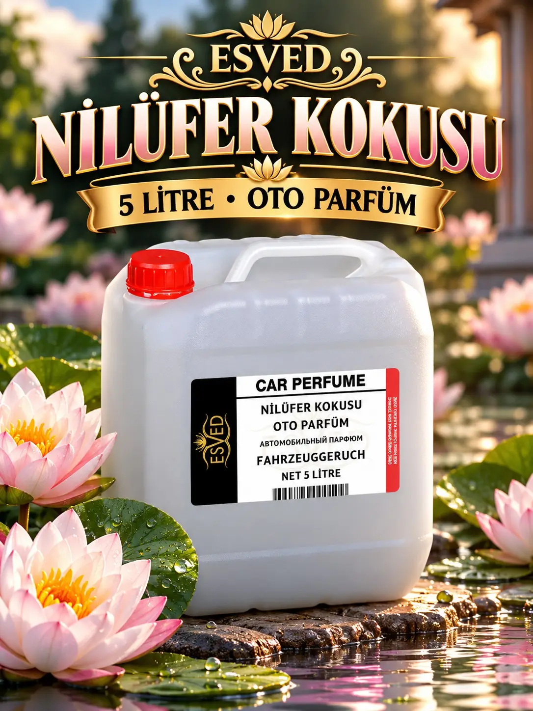 Nilüfer Kokusu Araba Kokusu, Oto Parfüm 5 Litre