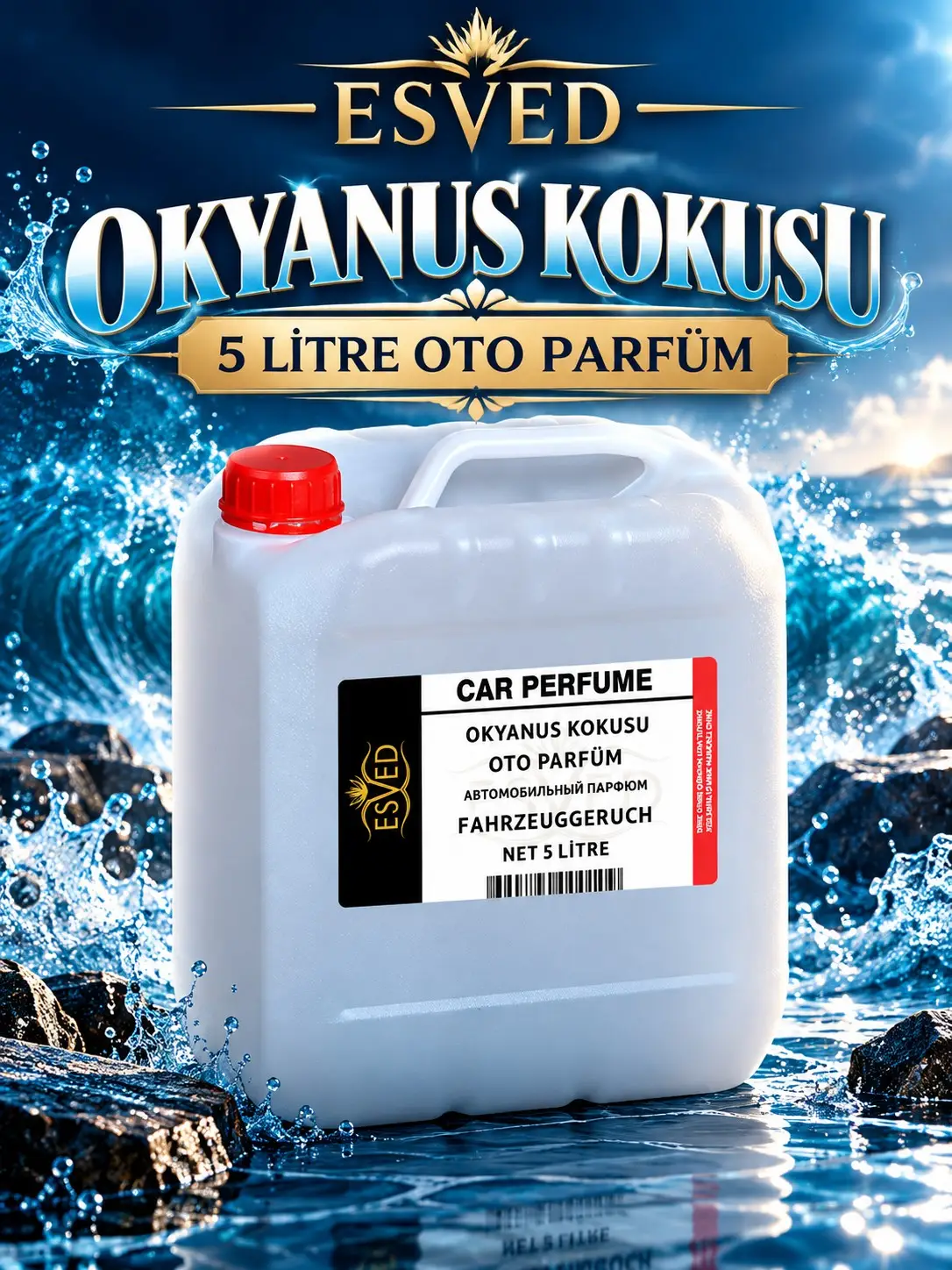 Okyanus Kokusu Araba Kokusu, Oto Parfüm 5 Litre