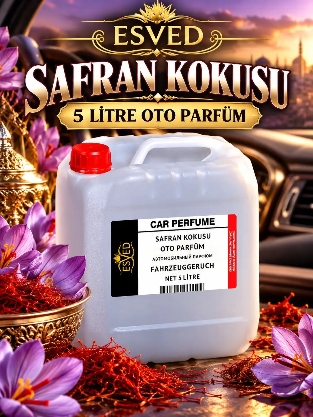 Safran Kokusu Araba Kokusu, Oto Parfüm 5 Litre