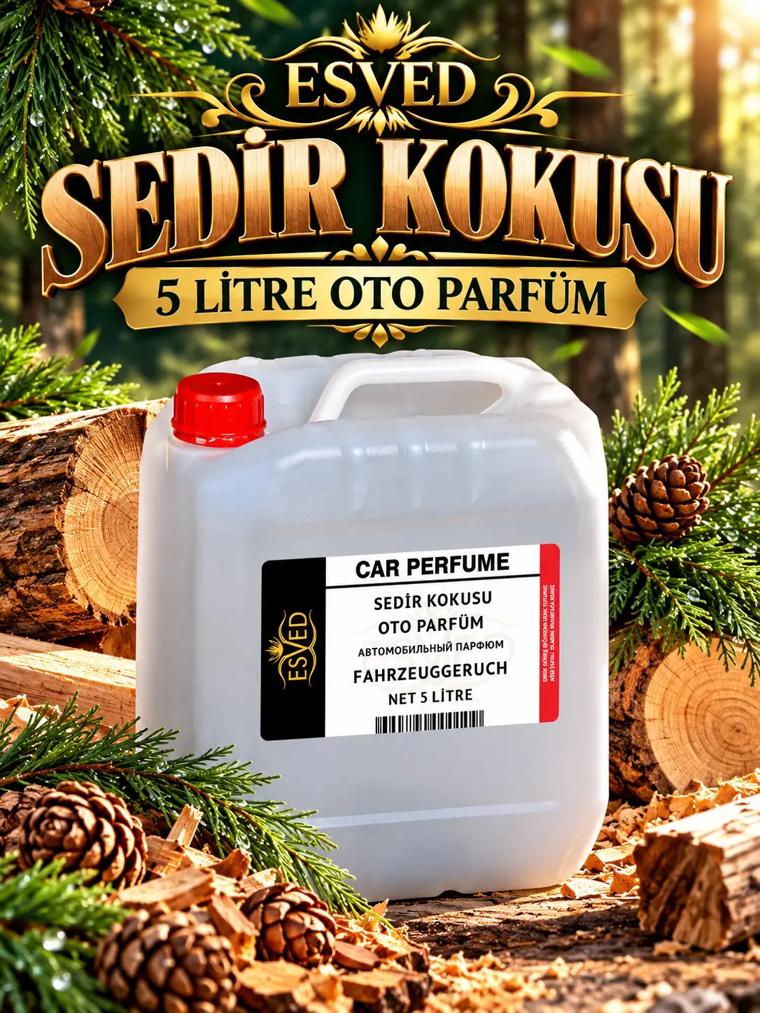 Sedir Kokusu Araba Kokusu, Oto Parfüm 5 Litre