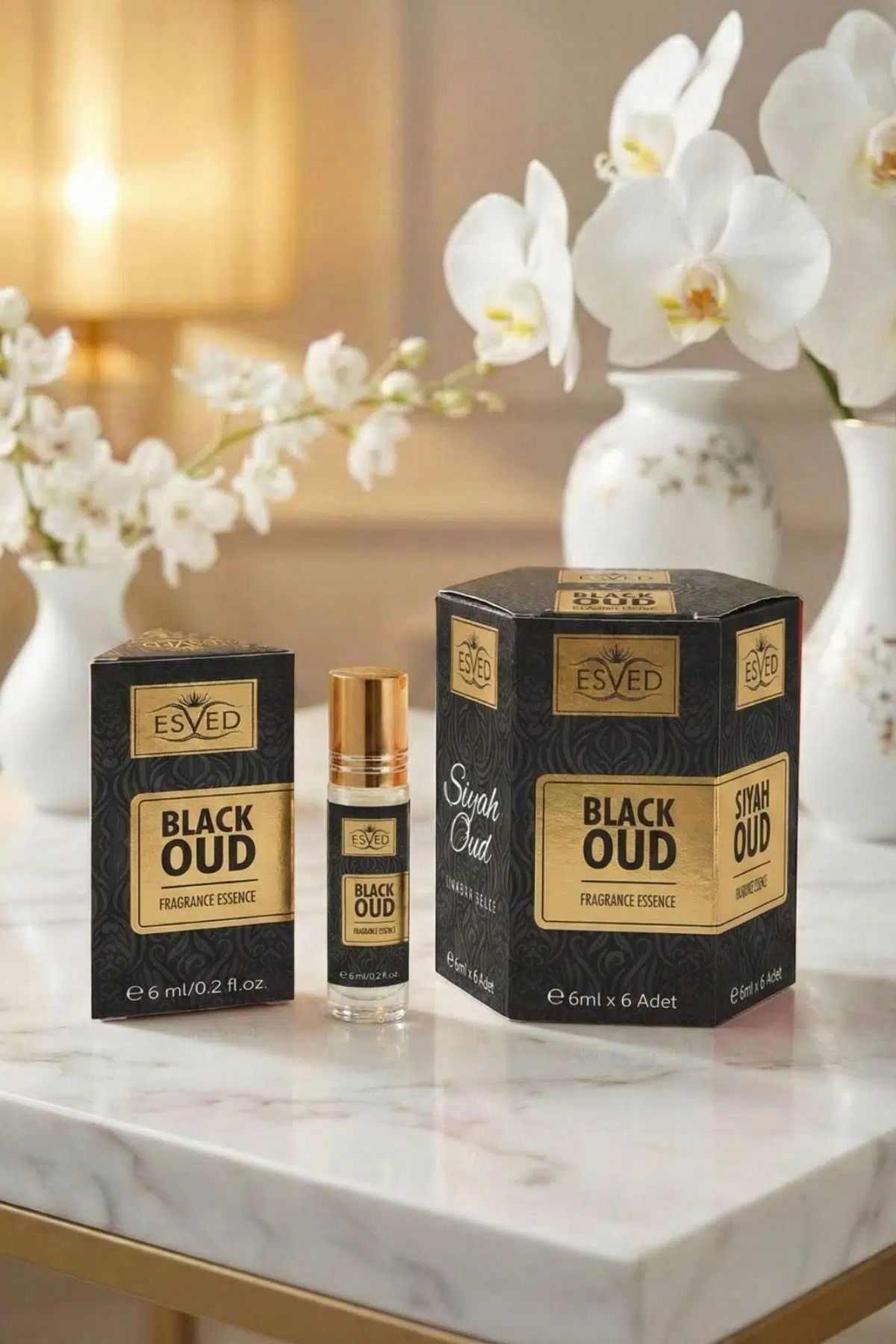 Siyah Oud Kokusu 6 Ml Alkolsüz Parfüm Hediyelik Kutuda