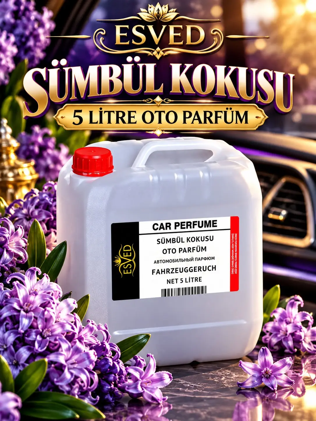 Sümbül Kokusu Araba Kokusu, Oto Parfüm 5 Litre