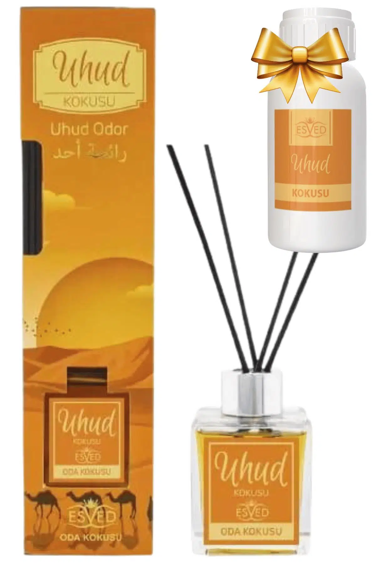 Uhud Kokusu 100 Ml Çubuklu Oda Kokusu Yedek Dolum Şişesi Hediyeli Uhud Kokusu 100 Ml Çubuklu Oda Kokusu Yedek Dolum Şişesi Hediyeli
