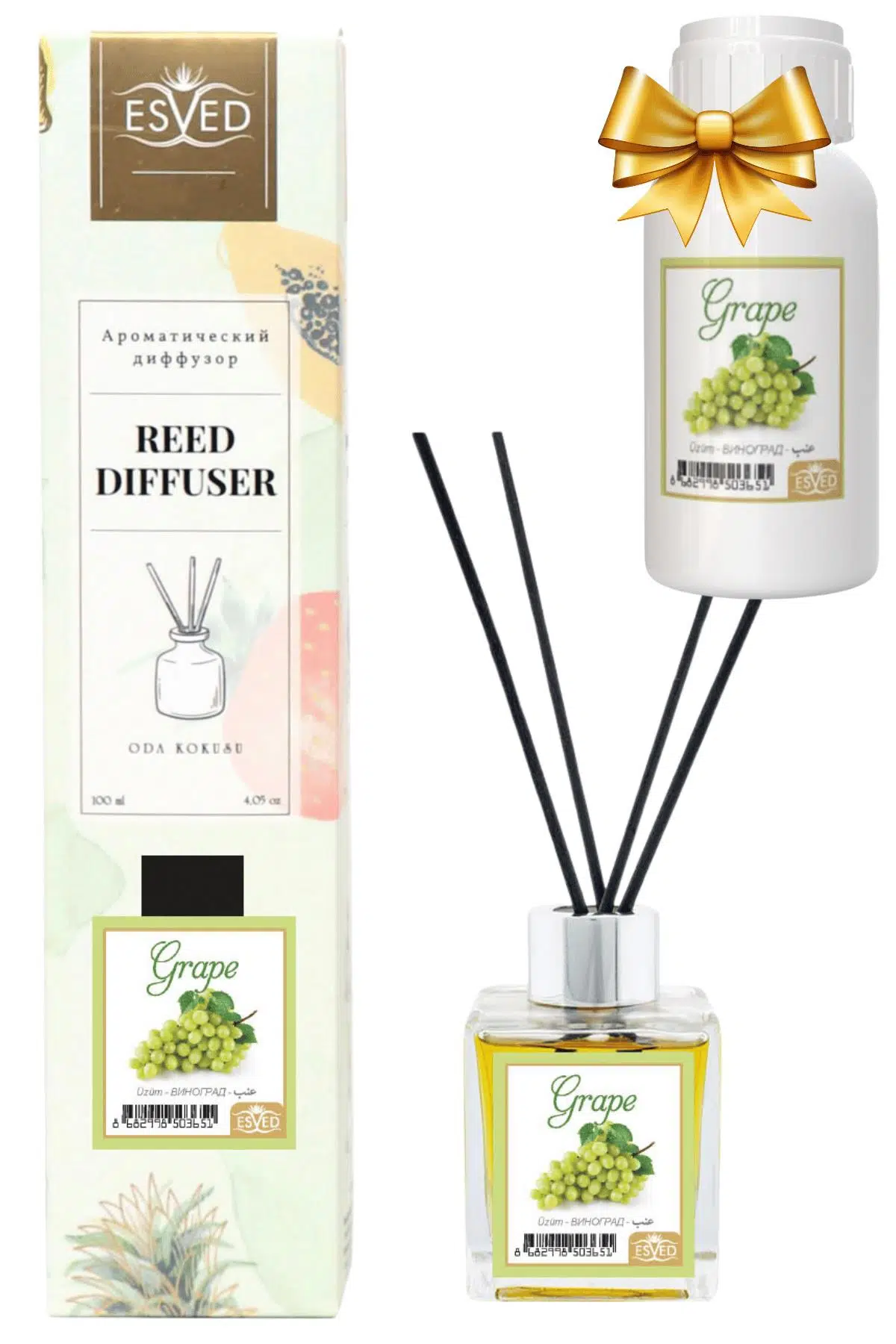 Üzüm Kokusu 100 Ml Çubuklu Oda Kokusu Yedek Dolum Şişesi Hediyeli Üzüm Kokusu 100 Ml Çubuklu Oda Kokusu Yedek Dolum Şişesi Hediyeli