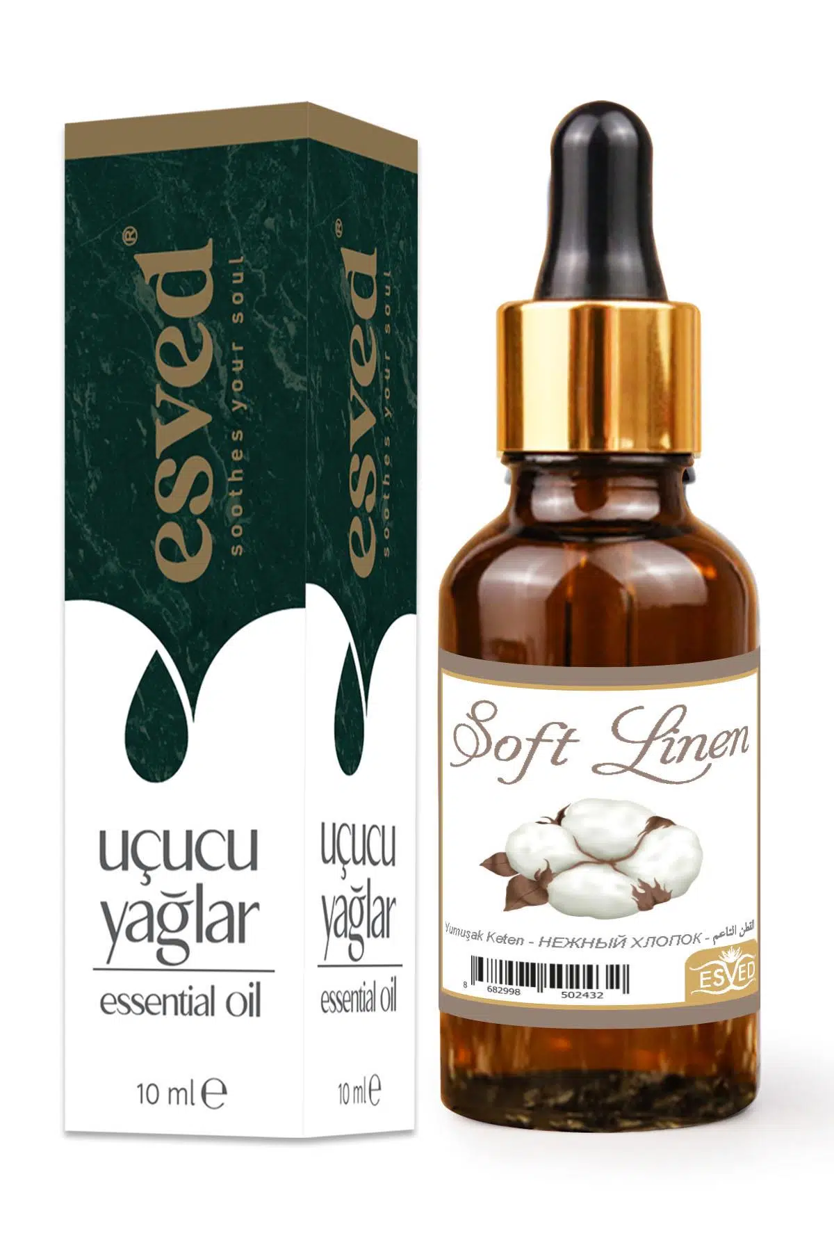 Yumuşak Keten Kokusu Saf Esansiyel Uçucu Yağ Buhurdanlık Yağı Difüzör Esansı Aromaterapi Ortam Koku 10ml